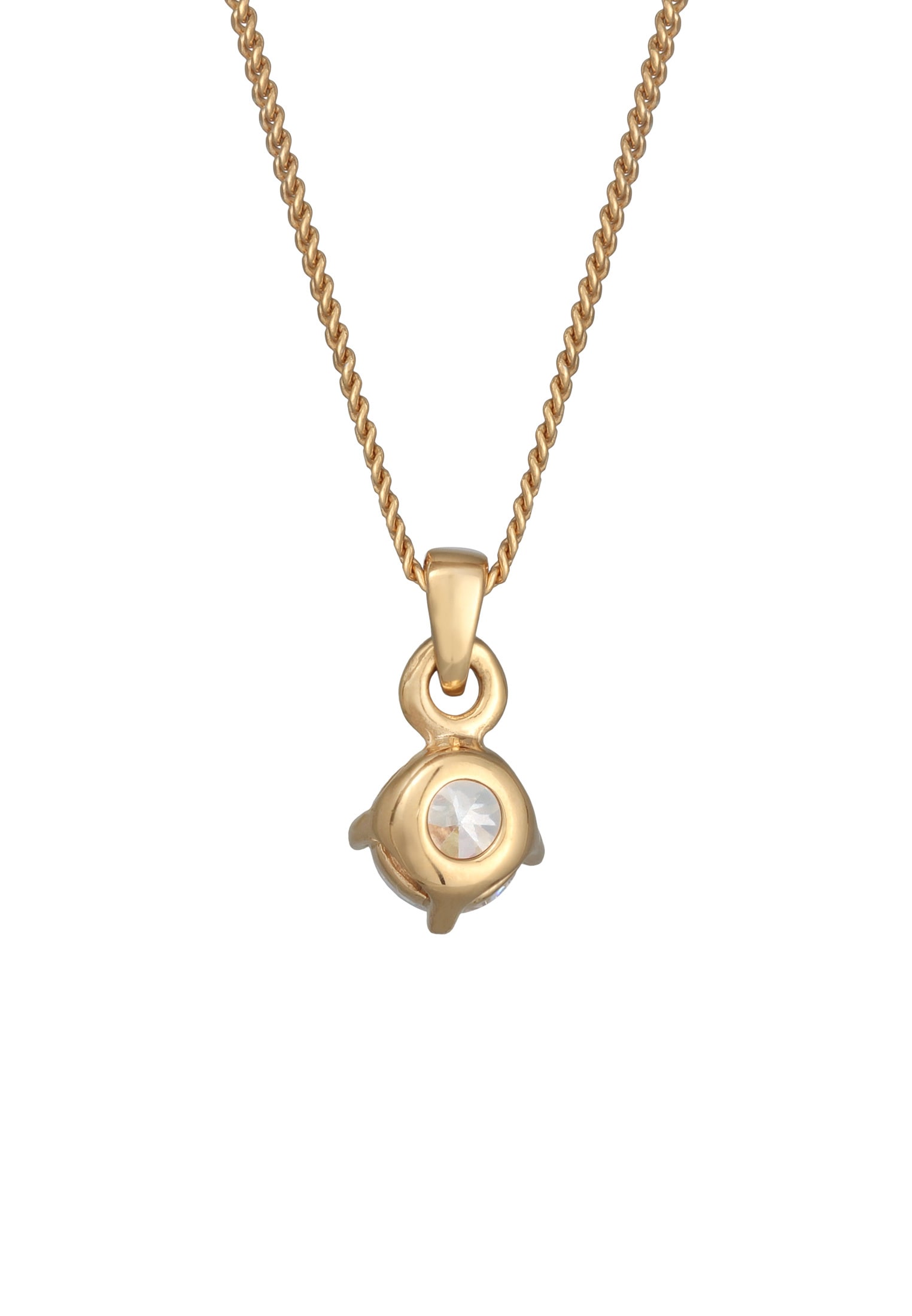Elli Premium Silberkette »Halskette Moissanit Solitär Klassik 925 Silber«