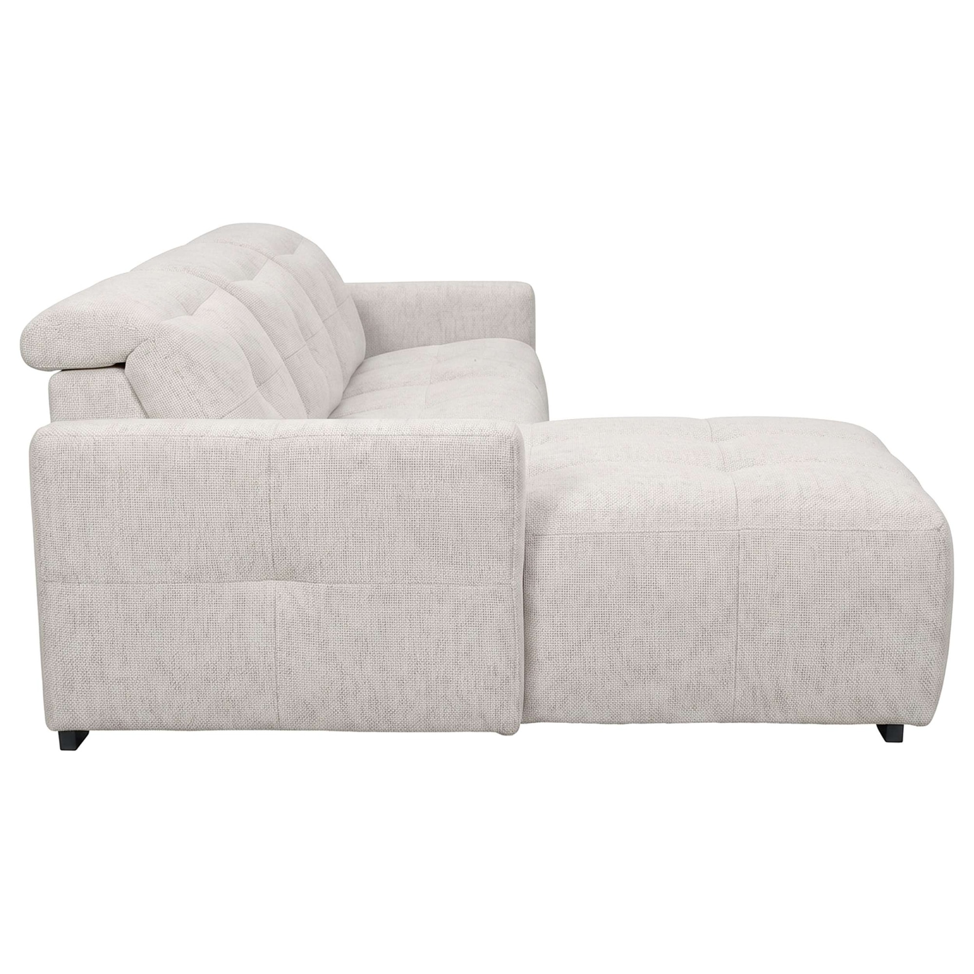 OTTO home Ecksofa »CAARLA Webstoff, L-Form, 261 cm, man. o. elektr. Relaxfunktion (USB)« mit USB-A und USB-C bei elektrischer Ausführung, Kopfteilverstellung