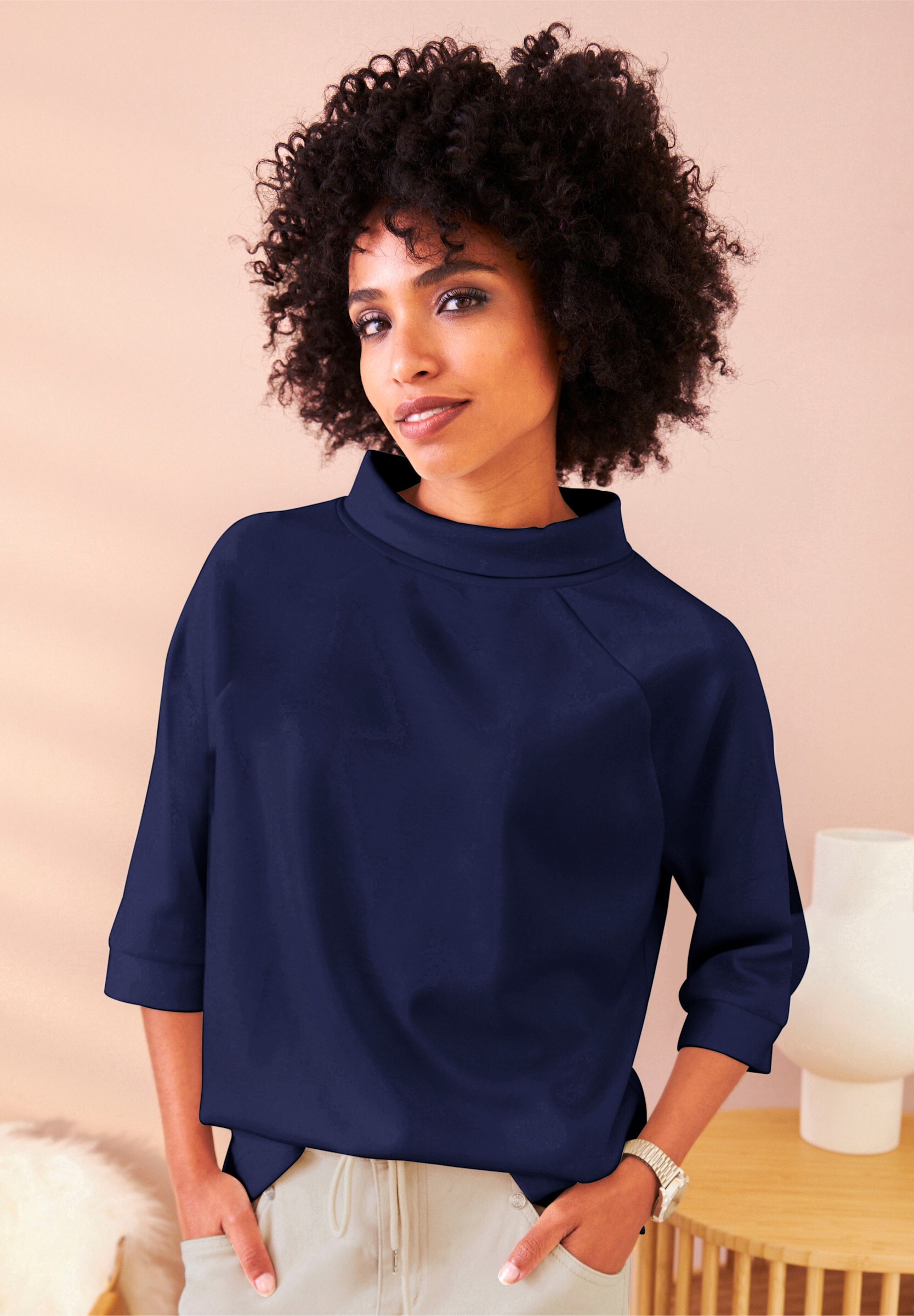 heine Sweatshirt »Sweatshirt Sweatshirt mit Stehkragen«
