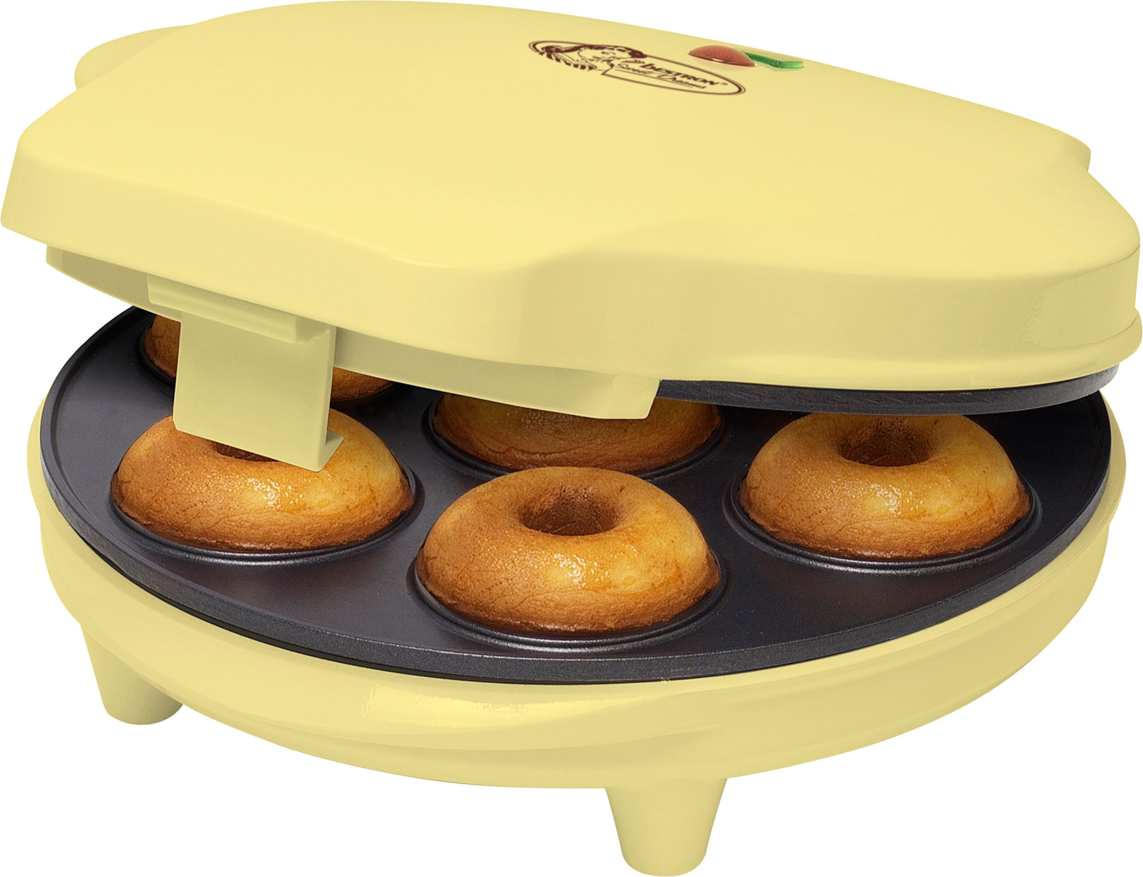 Donut-Maker »ADM218SD Sweet Dreams«, 700 W, im Retro Design, Antihaftbeschichtung, Gelb