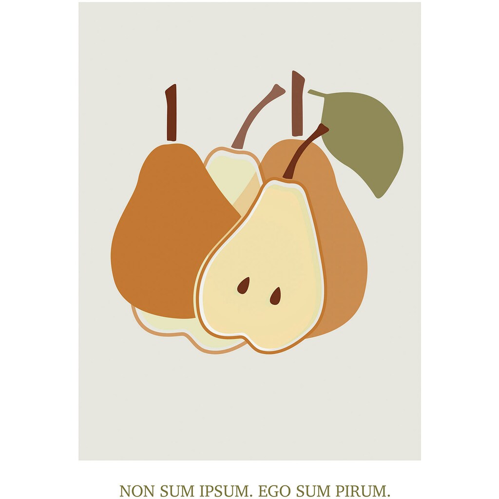 Komar Wandbild »Cultivated Pears«, (1 St.), Deutsches Premium-Poster Fotopapier mit seidenmatter Oberfläche und hoher Lichtbeständigkeit. Für fotorealistische Drucke mit gestochen scharfen Details und hervorragender Farbbrillanz.