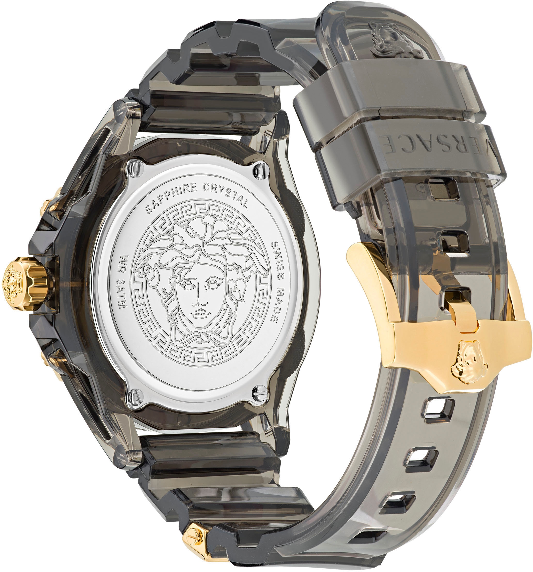 Versace Quarzuhr »ICON ACTIVE«, Armbanduhr, Herrenuhr, Swiss Made, Leuchtzeiger, Saphirglas, analog