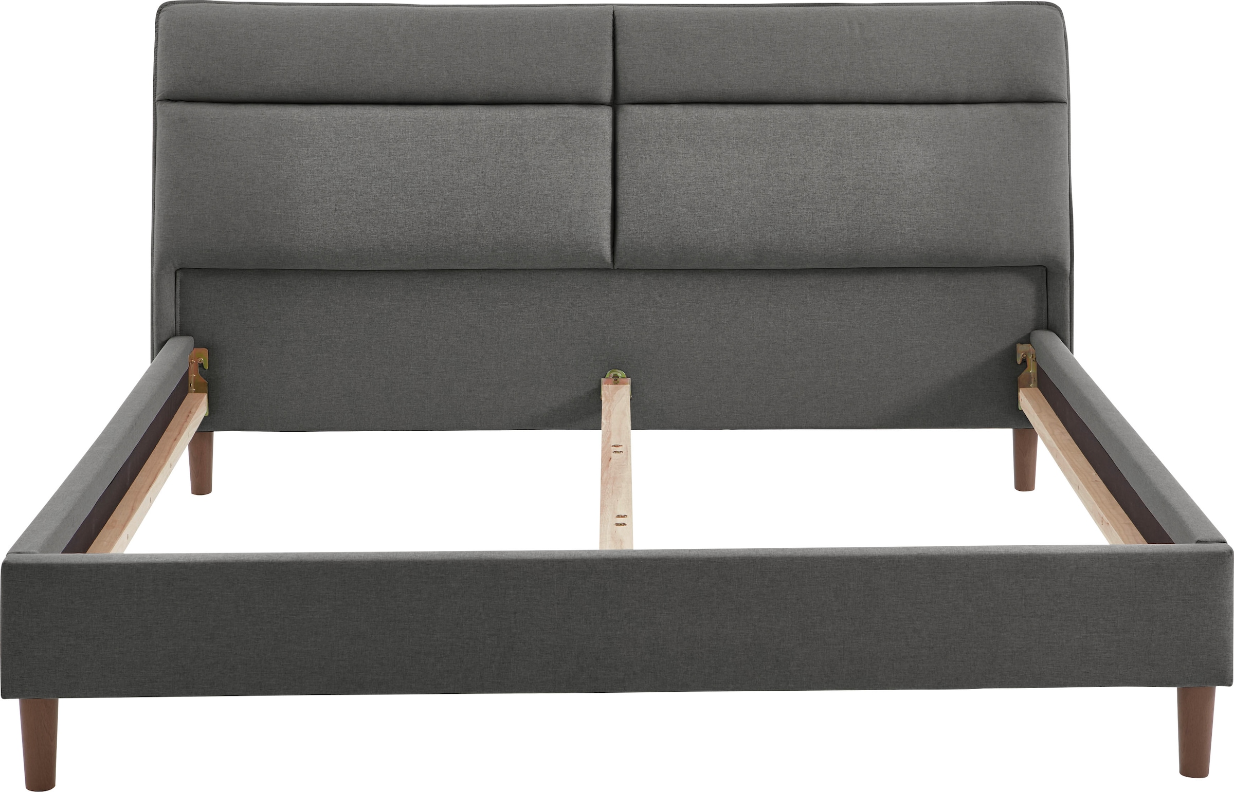 ATLANTIC home collection Polsterbett »Madita, 180x200cm, mit organischer Kopfteilform«, luxuriös gepolstertes Kopfteil, Bezugstoff mit Melange-Effekt
