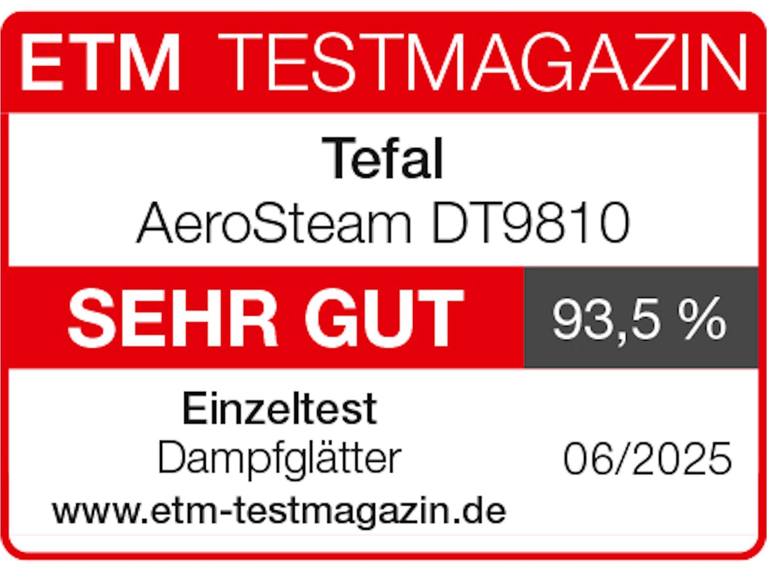 Tefal Dampfbürste »AeroSteam, kombiniert Dampf, einen beheizten Kopf und Ansaugung« 1400 W Dampfglätter mit 3 Nutzungsmodi, 100 ml abnehmbarer Wassertank, DT9810