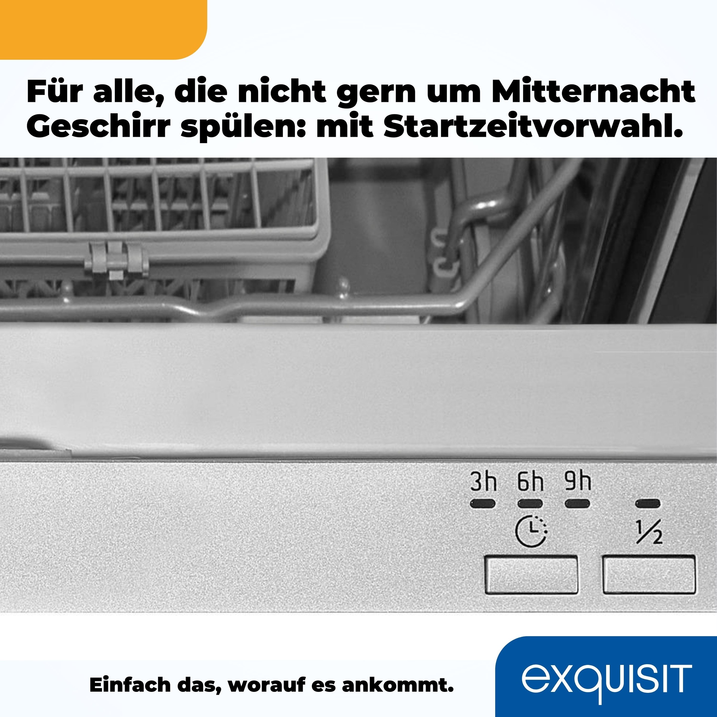 exquisit vollintegrierbarer Geschirrspüler »EGSP6012-E-030E silber«, 12 Maßgedecke