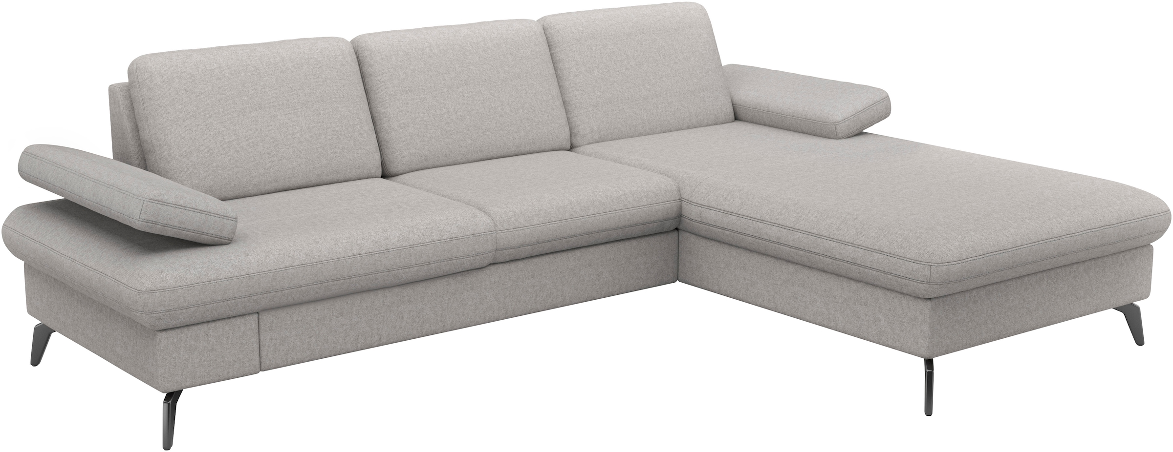 sit&more Ecksofa »Morris Jubi L-Form, B: 247 cm«, mit Armteilfunktion & 1 Zierkissen, optional Bettfunktion