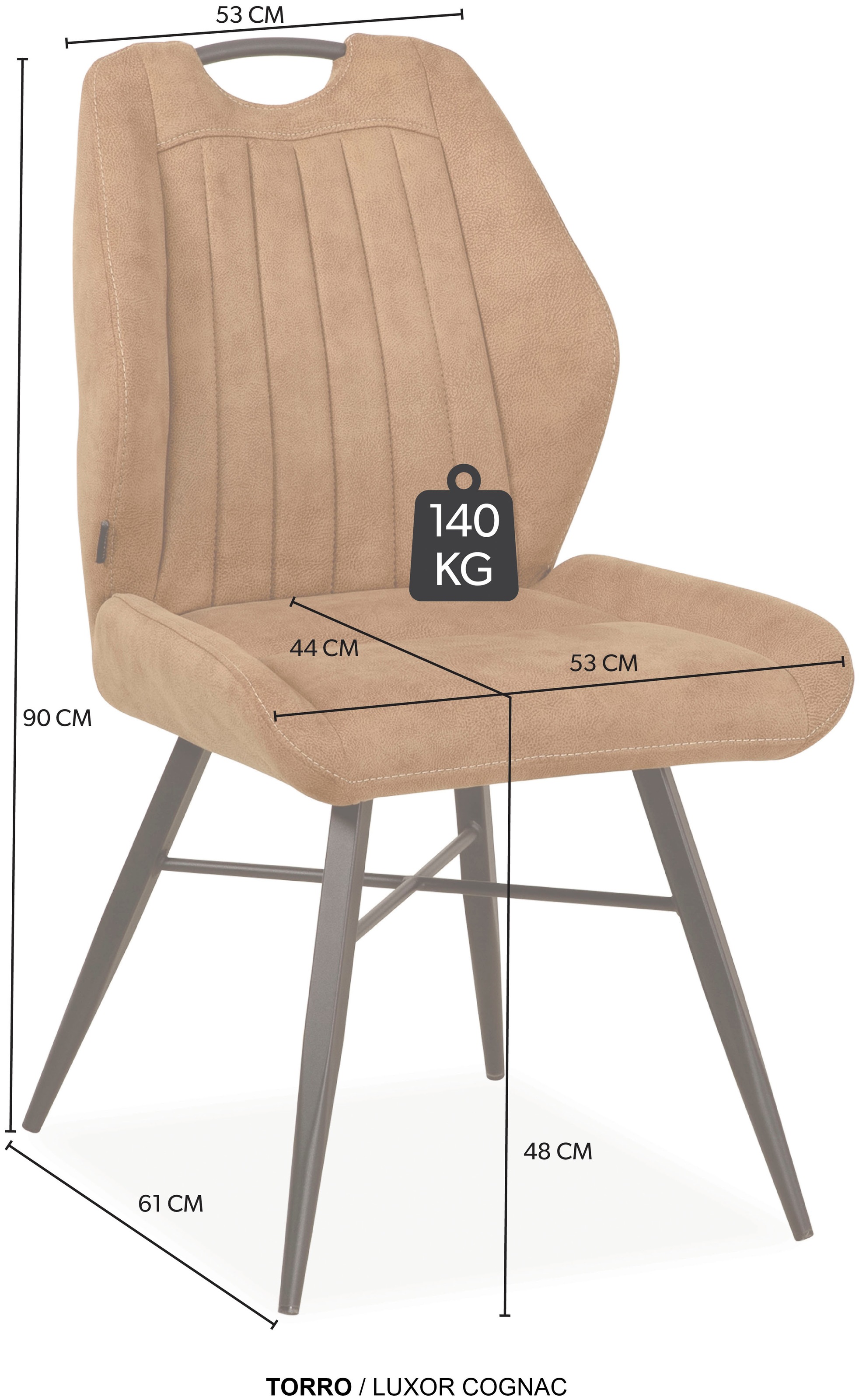 OMG Design Esszimmerstuhl »Torro« (Set) 1 Stk.bequemer Polsterstuhl, pflegeleichter Bezug