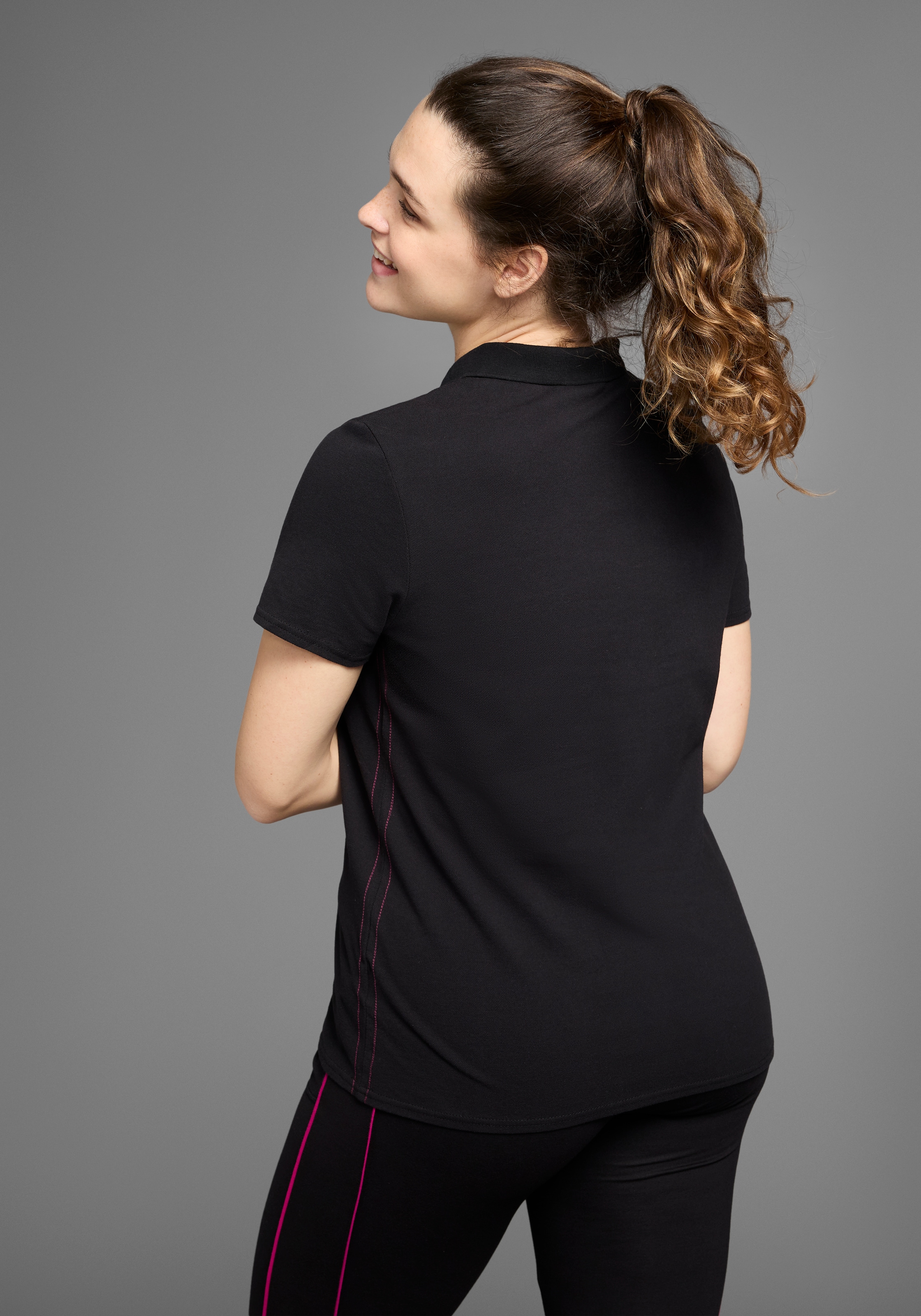 KangaROOS Poloshirt, Kurzarm, unifarben, Polokragen, aus Baumwolle