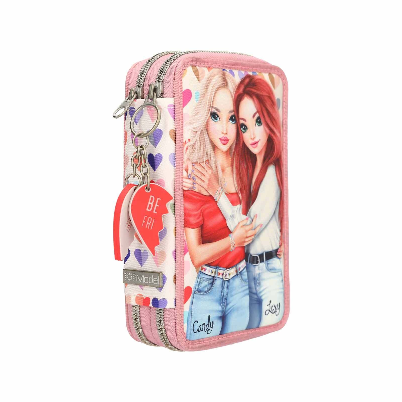 Depesche Buntstift »2-Fach Federtasche HEART TO HEART TOPModel 5,5 x 12 x 19 cm rosa«