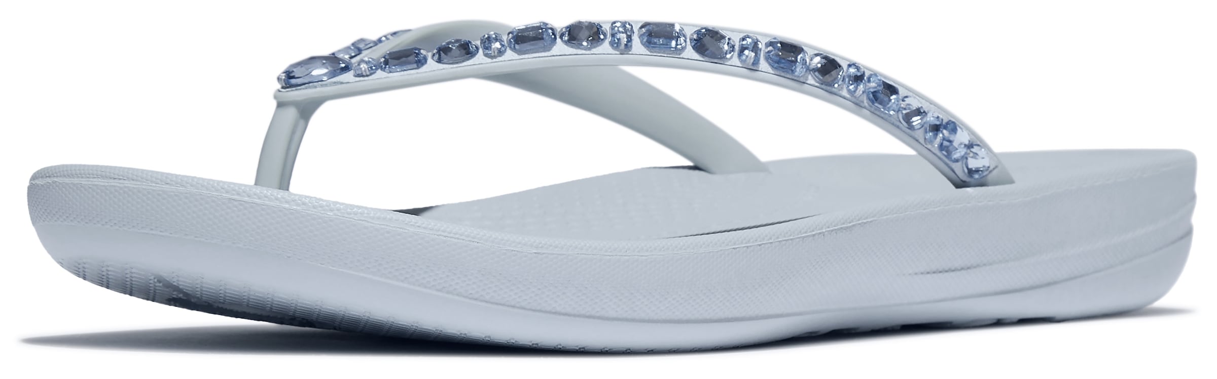 Fitflop Zehentrenner »iQUSHION MULTI-CRYSTAL«, Sandale, Flats, Pool Slides mit Schmucksteinen verziert