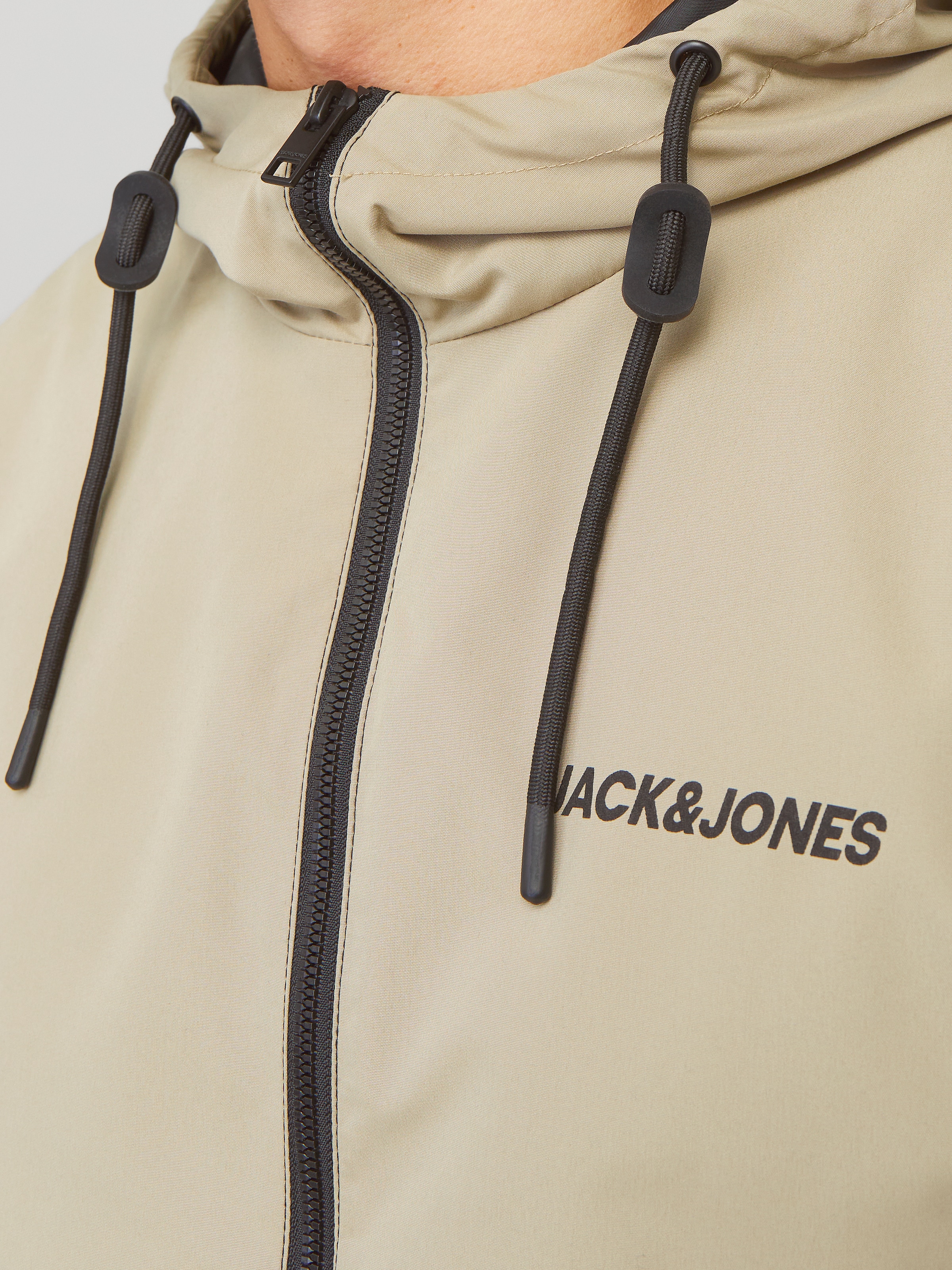 Jack & Jones Blouson »JJERUSH HOOD BOMBER NOOS«, mit Kapuze, mit Logo Schriftzug