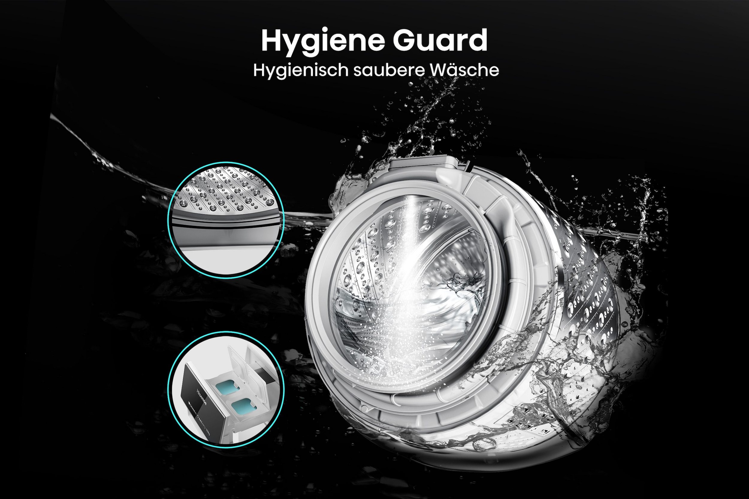 Hisense Waschmaschine »WF5S1045BW« 10,5 kg 1400 U/min AutoDosing