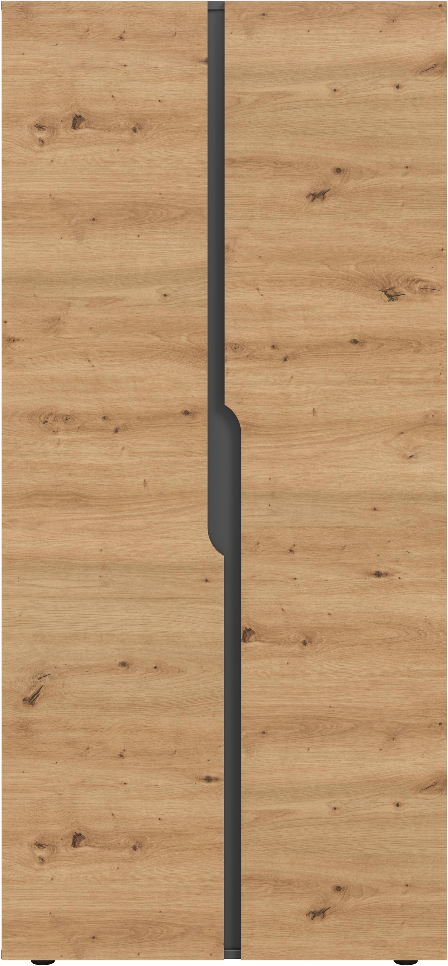 Home affaire Kleiderschrank »BJÖRNEBORG, TOPSELLER!, Schlafzimmerschrank, Garderobe, Schrank« inklusive Wechselblende in anthrazit und Artisan Eiche Nachbildung,  Breite 80cm, Kleiderstange, 2 Böden