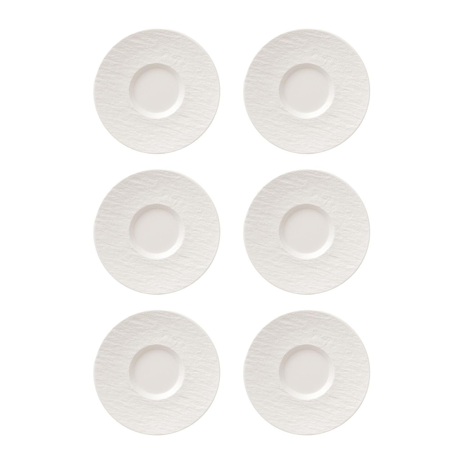 Villeroy & Boch Untertasse "Kaffeeuntertasse Manufacture Rock Ø 15,4 cm 6er Set weiß"