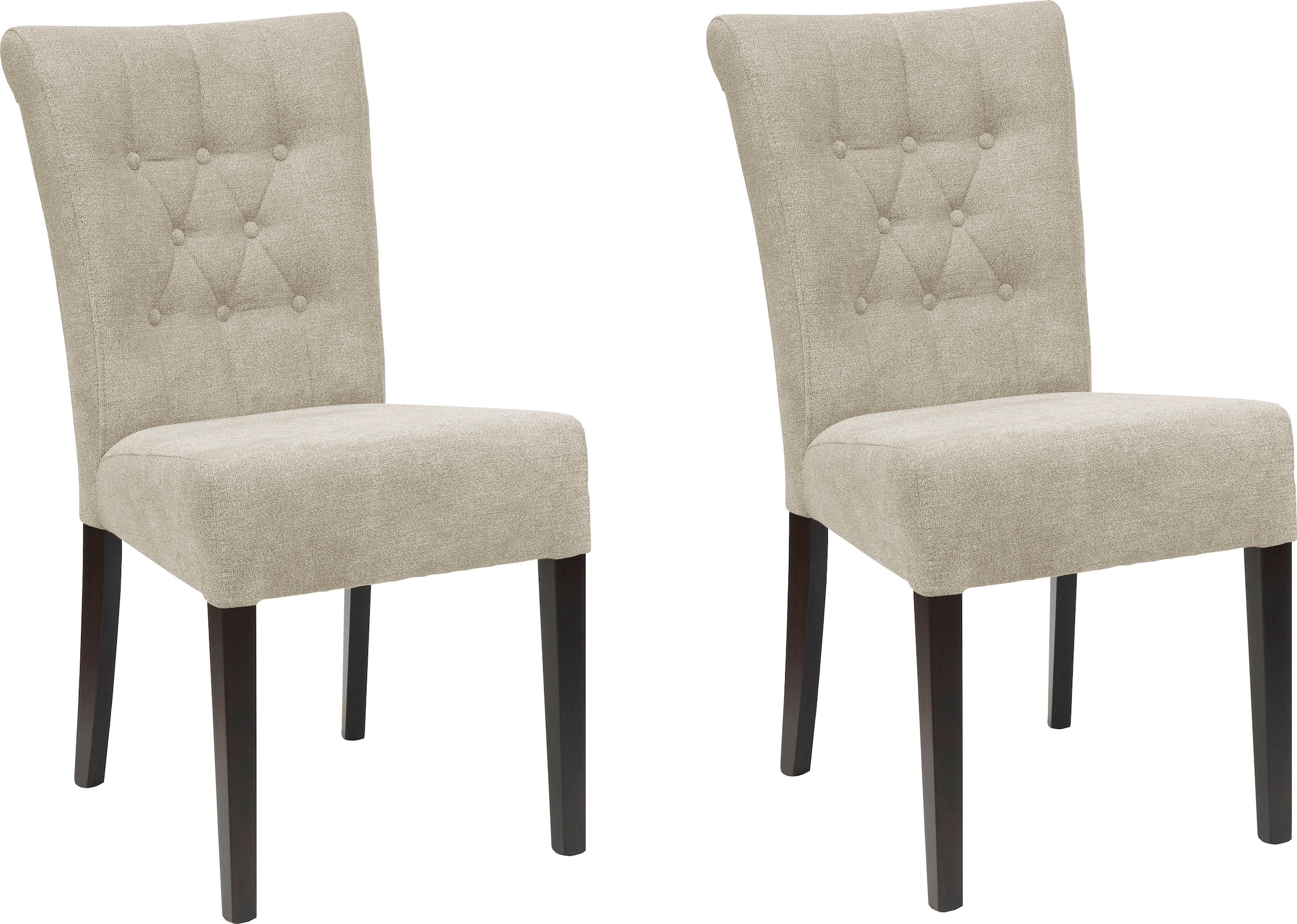 Home affaire Esszimmerstuhl »Queen BESTSELLER« (Set) 2 Stk.Polsterstuhl mit Knopfheftung, 2er, 4er oder 6er Set