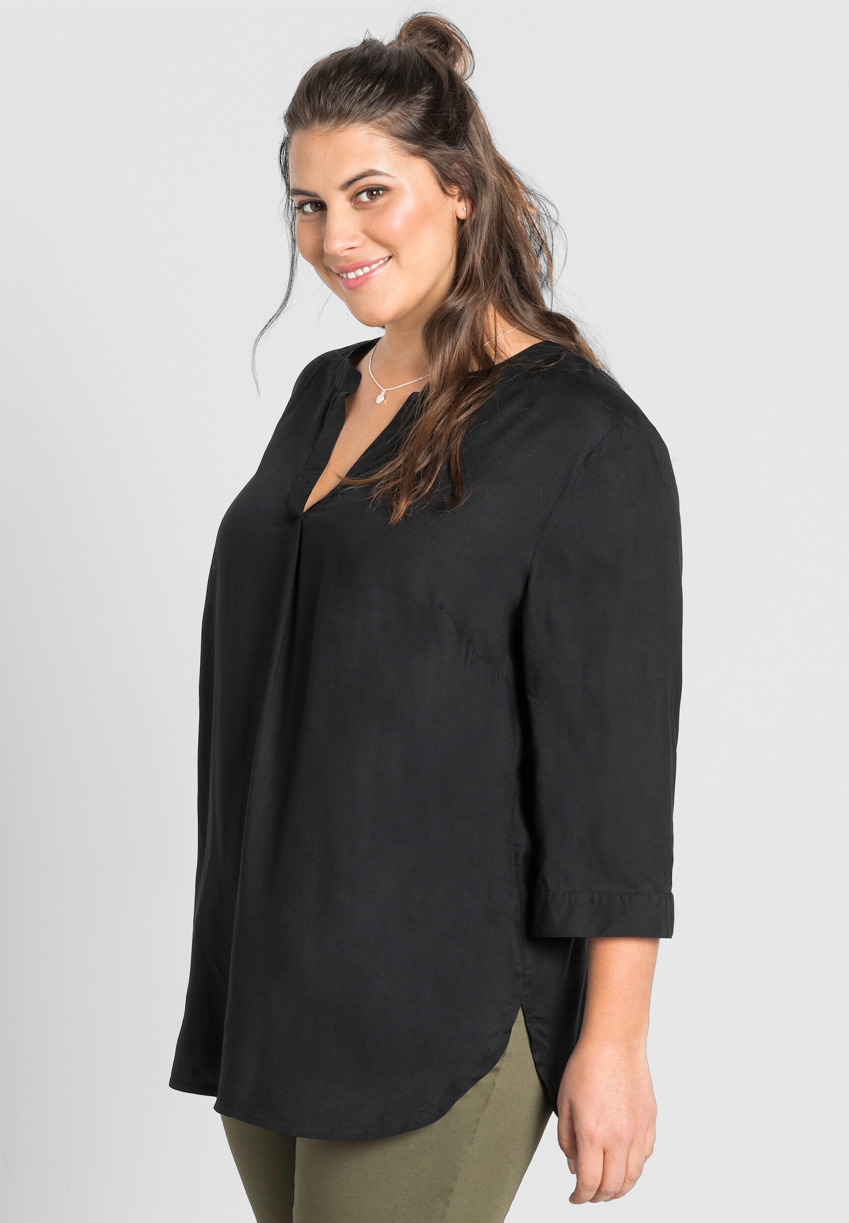 Sheego Longbluse »Tunika Tunika mit dekorativer Falte«