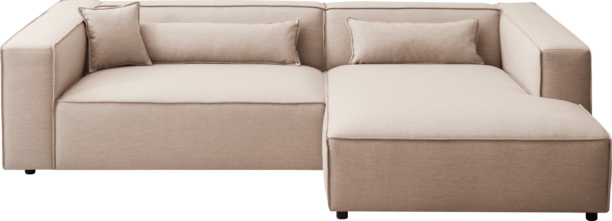 LeGer Home by Lena Gercke Ecksofa »PIARA XXL, besonders tiefe Sitzfläche, L-Form,«, Inklusive 2 Rückenkissen 80x35 cm und 1 Zierkissen 40x40 cm