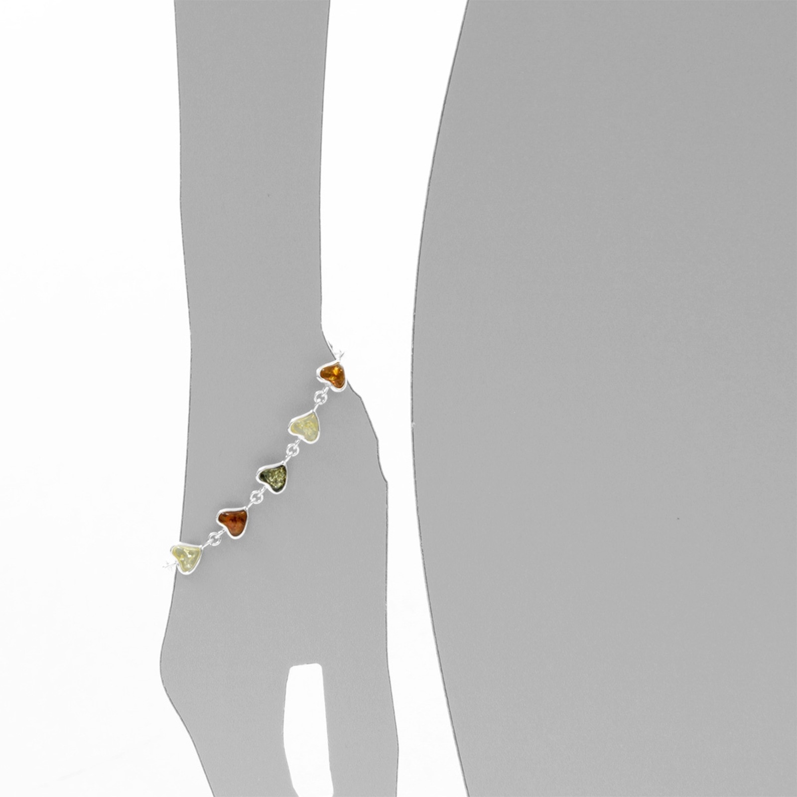 OSTSEE-SCHMUCK Armband »- Herz - Silber 925/000 - Bernstein«