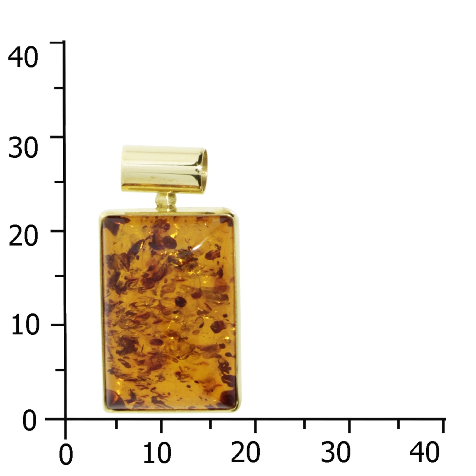 OSTSEE-SCHMUCK Kettenanhänger »- Gleiter-Classic 14x21 mm - Gold 333/000 - Bernstein«