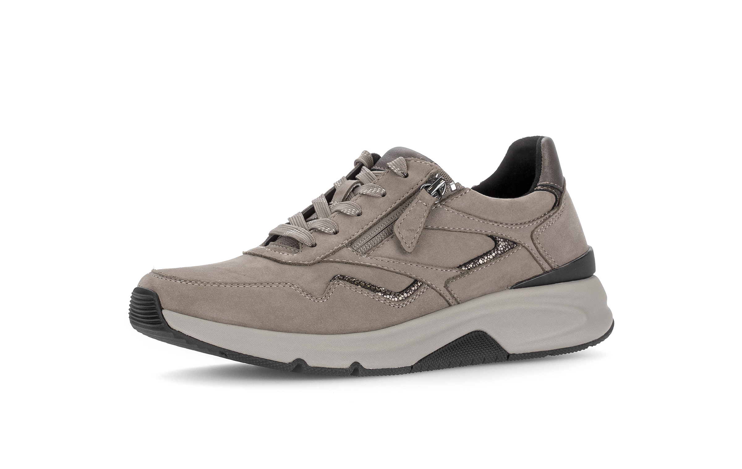 rollingsoft Keilsneaker  Schnürschuh, Halbschuh, Freizeitschuh mit Außenreißverschluss, G-Weite