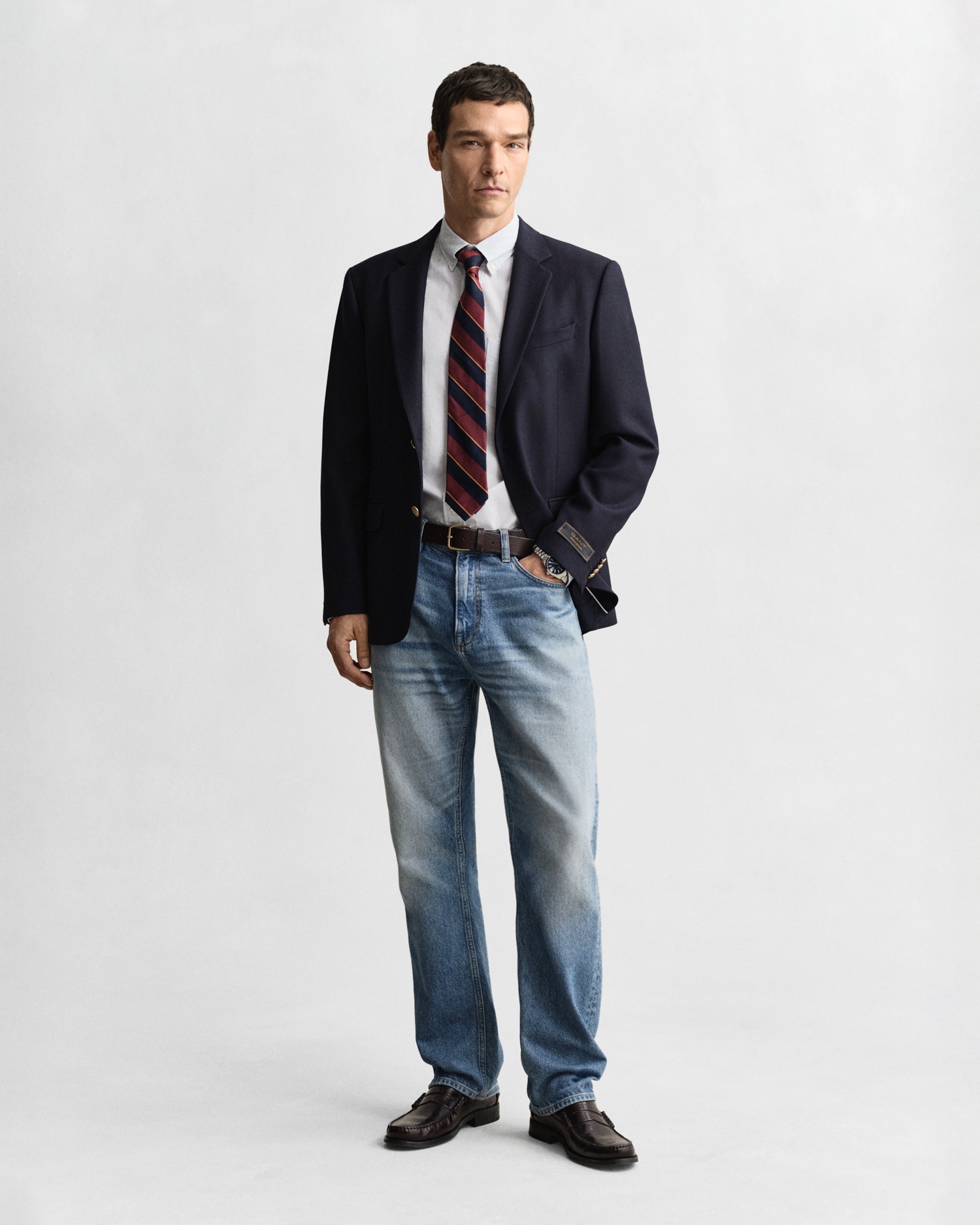 Gant Langarmhemd »REG POPLIN BANKER SHIRT« Banker Stripe Popeline, leichte Baumwolle