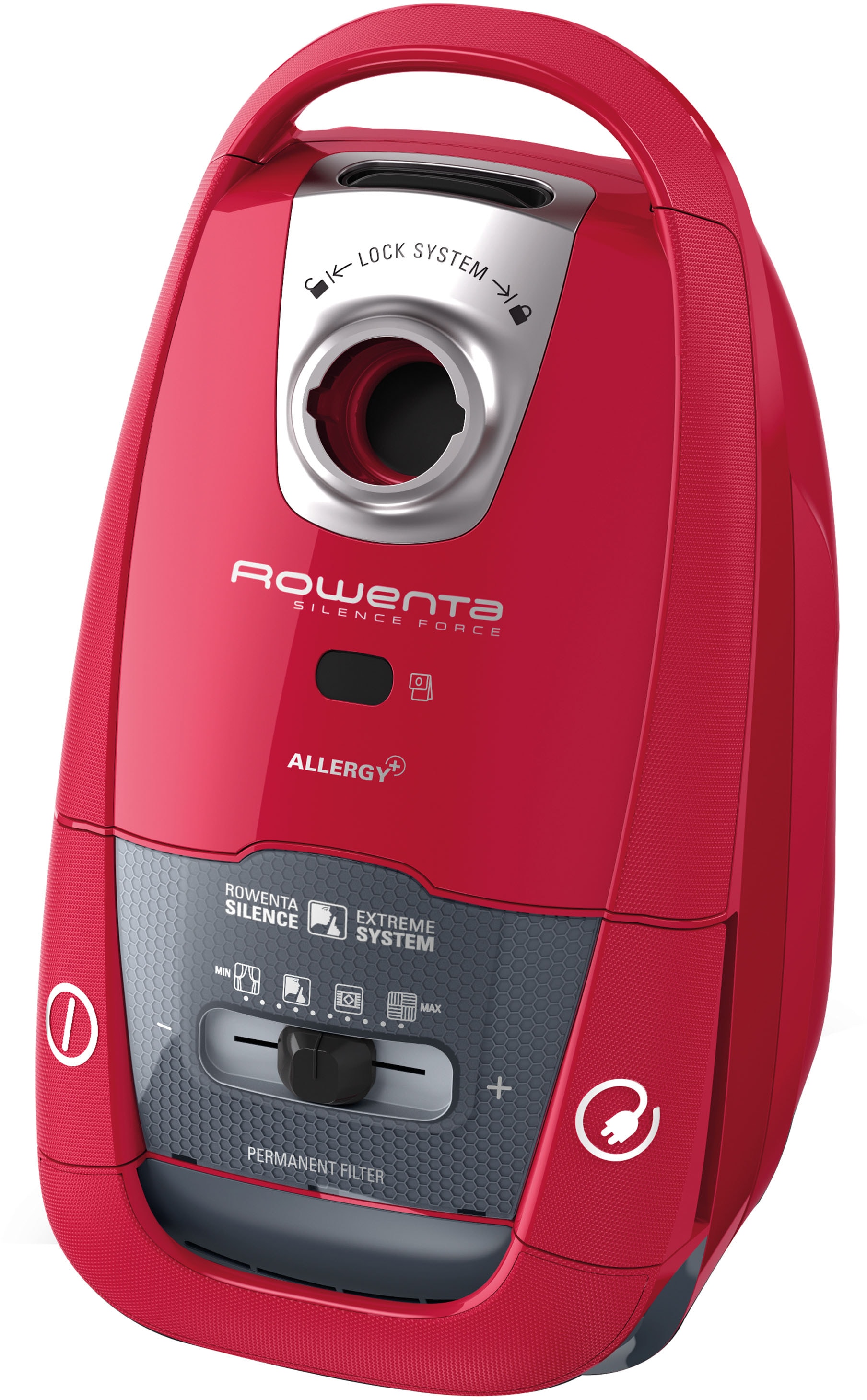 Rowenta Bodenstaubsauger »Silence Force Allergy+ Home & Car, mit Beutel, 450 W, 4,5 L Kapazität«, 450 W, mit Beutel, starker EffiTech-Motor, 8,4 m Netzkabel, 4 Leistungsstufen, RO7793