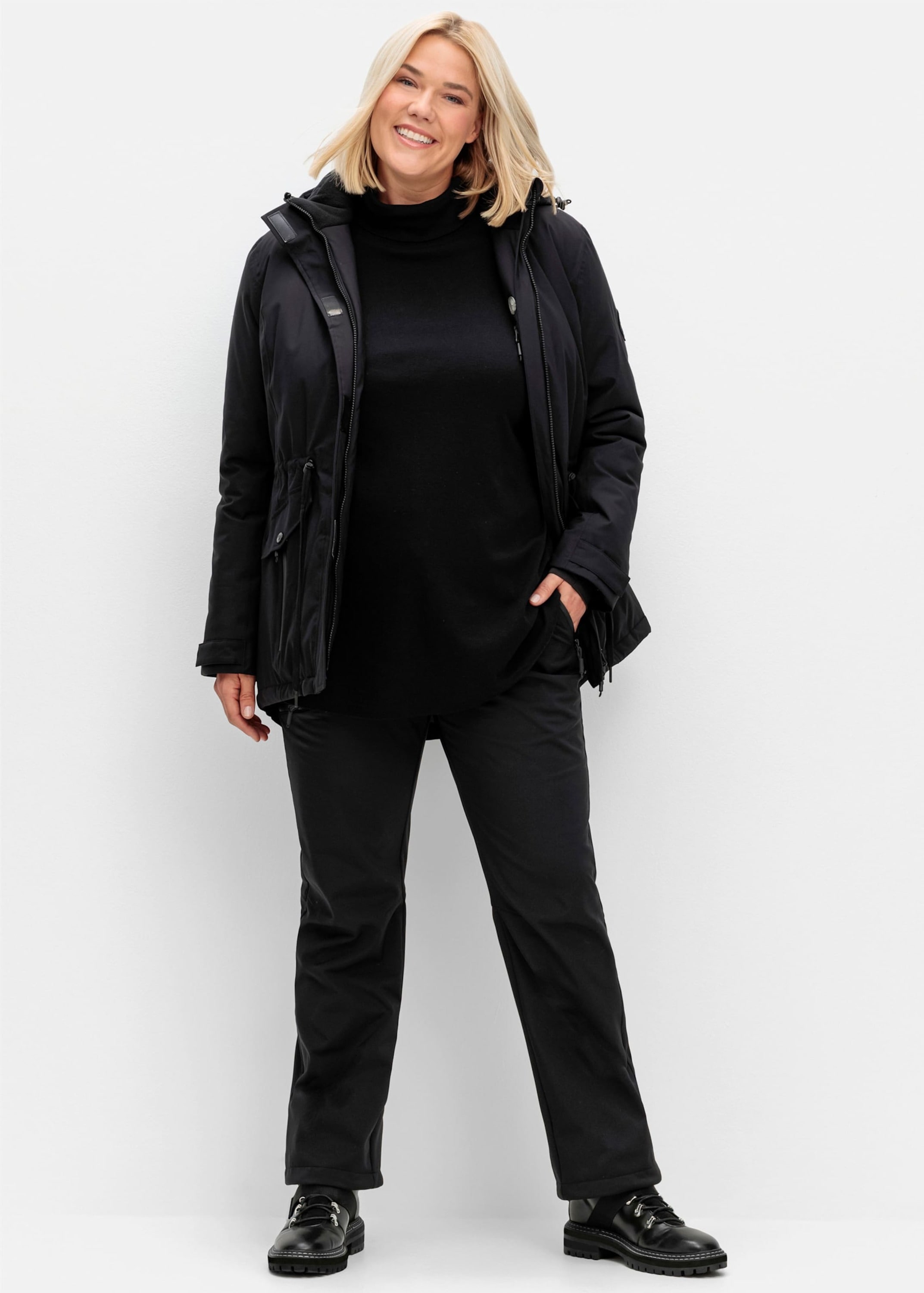 Sheego Thermohose »Funktionshose Softshellhose mit Fleecefutter«  aus Softshell, wasser- und winddicht