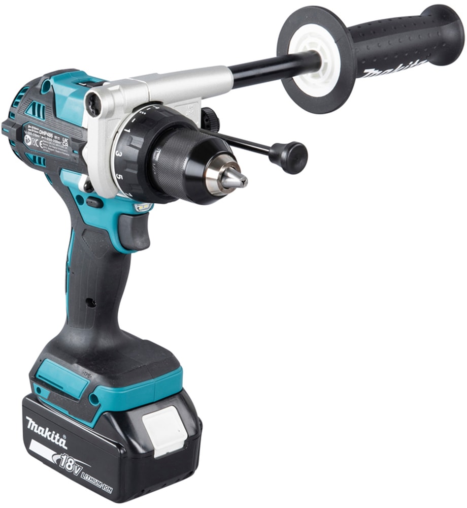 Makita Akku-Schlagbohrschrauber »DHP486RTJ«, (Set), inkl. 2 Akkus 18V / 5,0 Ah und Aufbewahrungskoffer