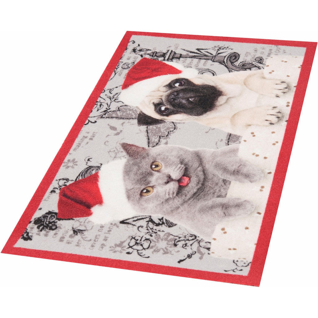 HANSE Home Fußmatte »Christmas Cat Dog«, rechteckig