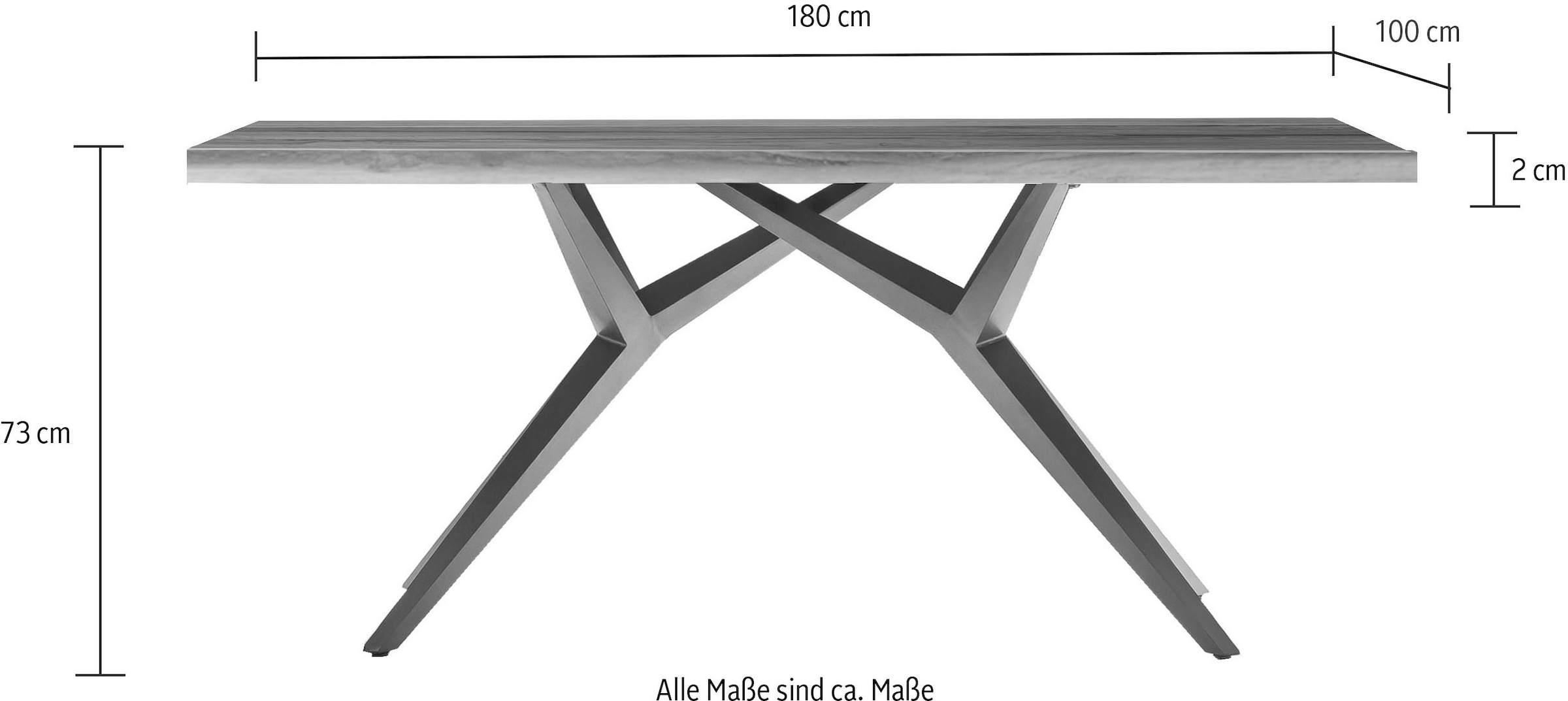 SIT Esstisch mit rustikaler Oberfläche