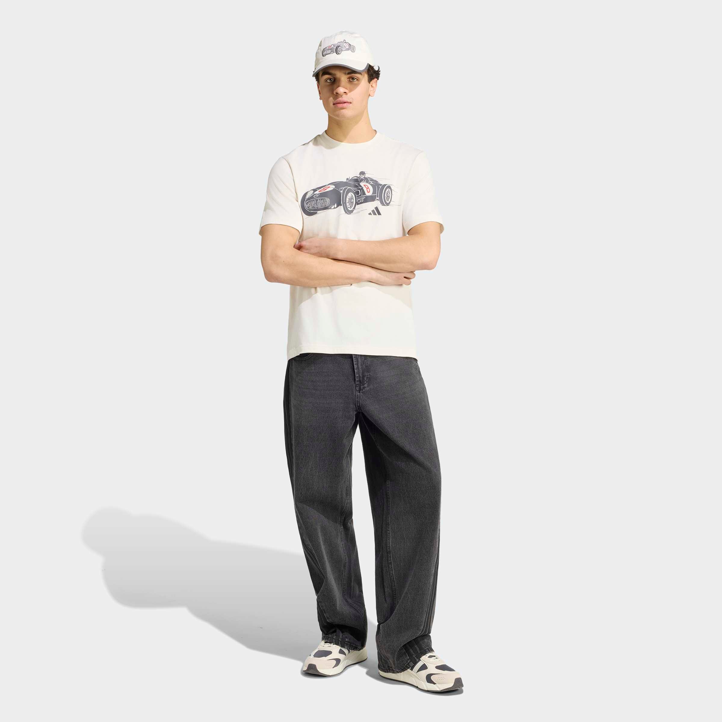 adidas Performance T-Shirt »MERCEDES-AMG PETRONAS FORMULA 1 TEAM SILVER ARROWS 1955, GRAFIK« für Erwachsene, mit Rundhalsausschnitt, ohne Verschluss, aus Baumwolle