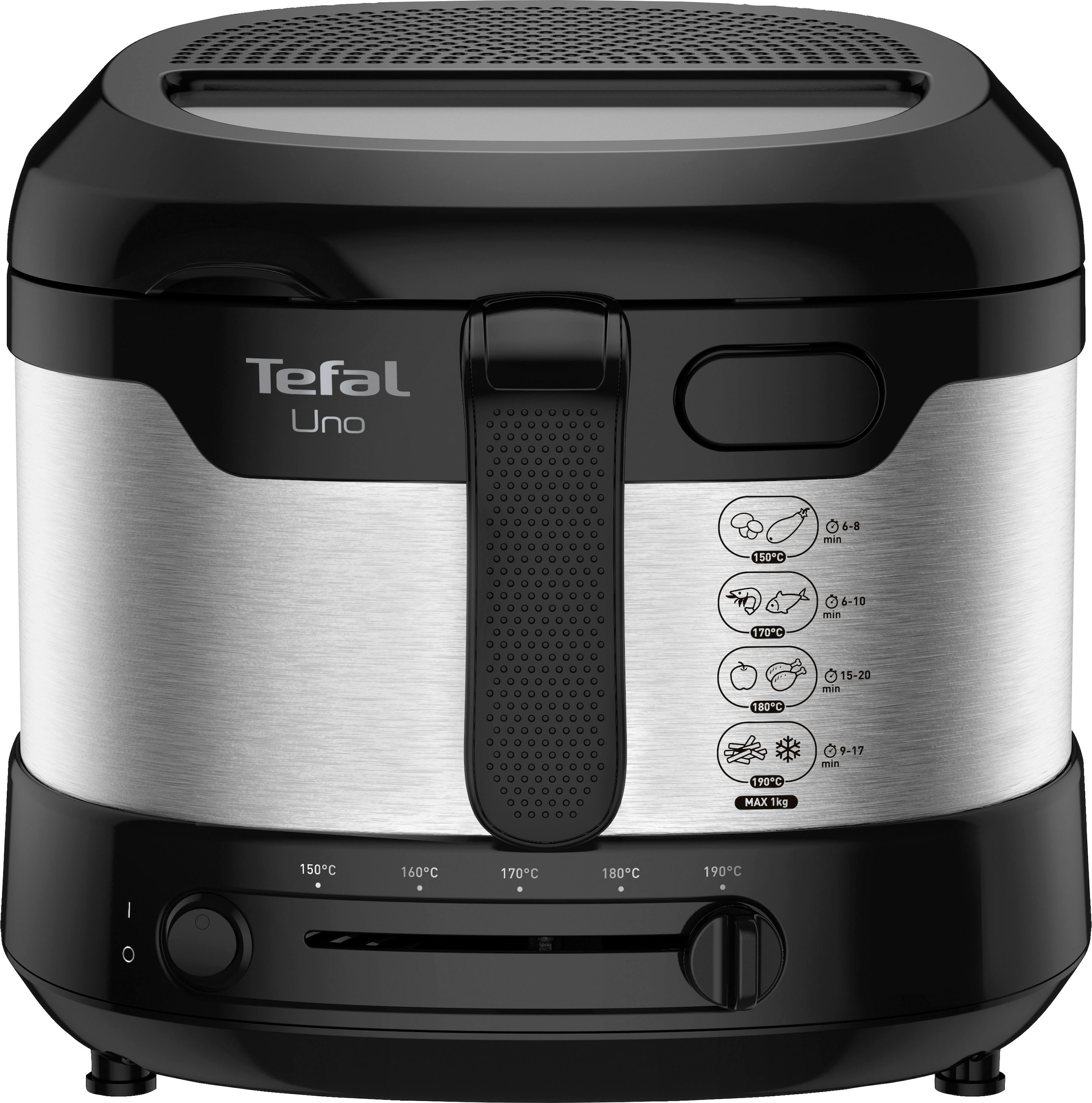 Tefal Fritteuse »UNO Einstellbares Abtropfposition M Sichtfenster, online W, 1kg, FF215«, bei Kapazität 1600 UNIVERSAL Edelstahl Thermostat