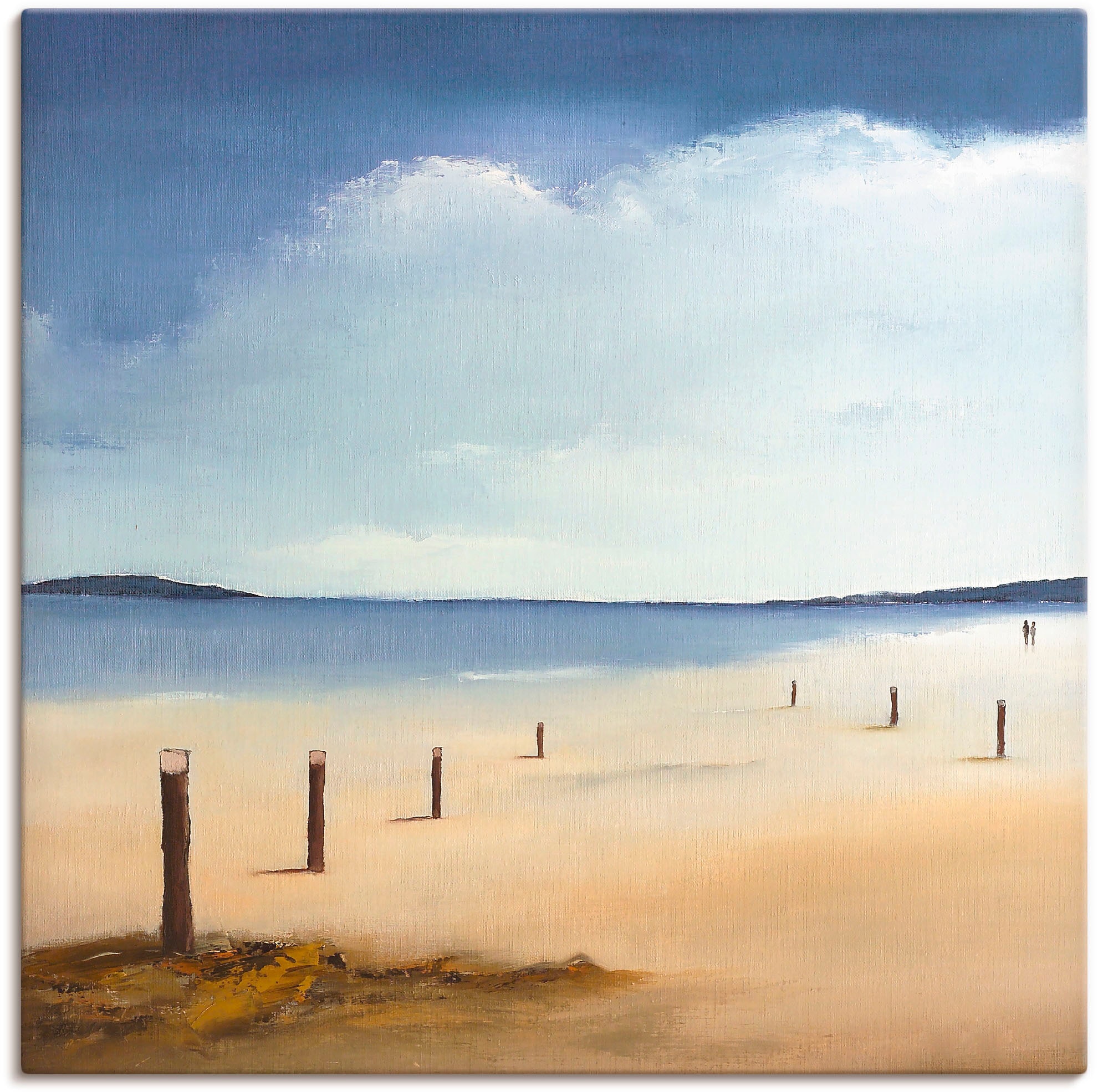 Artland Leinwandbild »Am Strand entlang« Strand 1 Stk. tlg. auf Holzrahmen gespannt