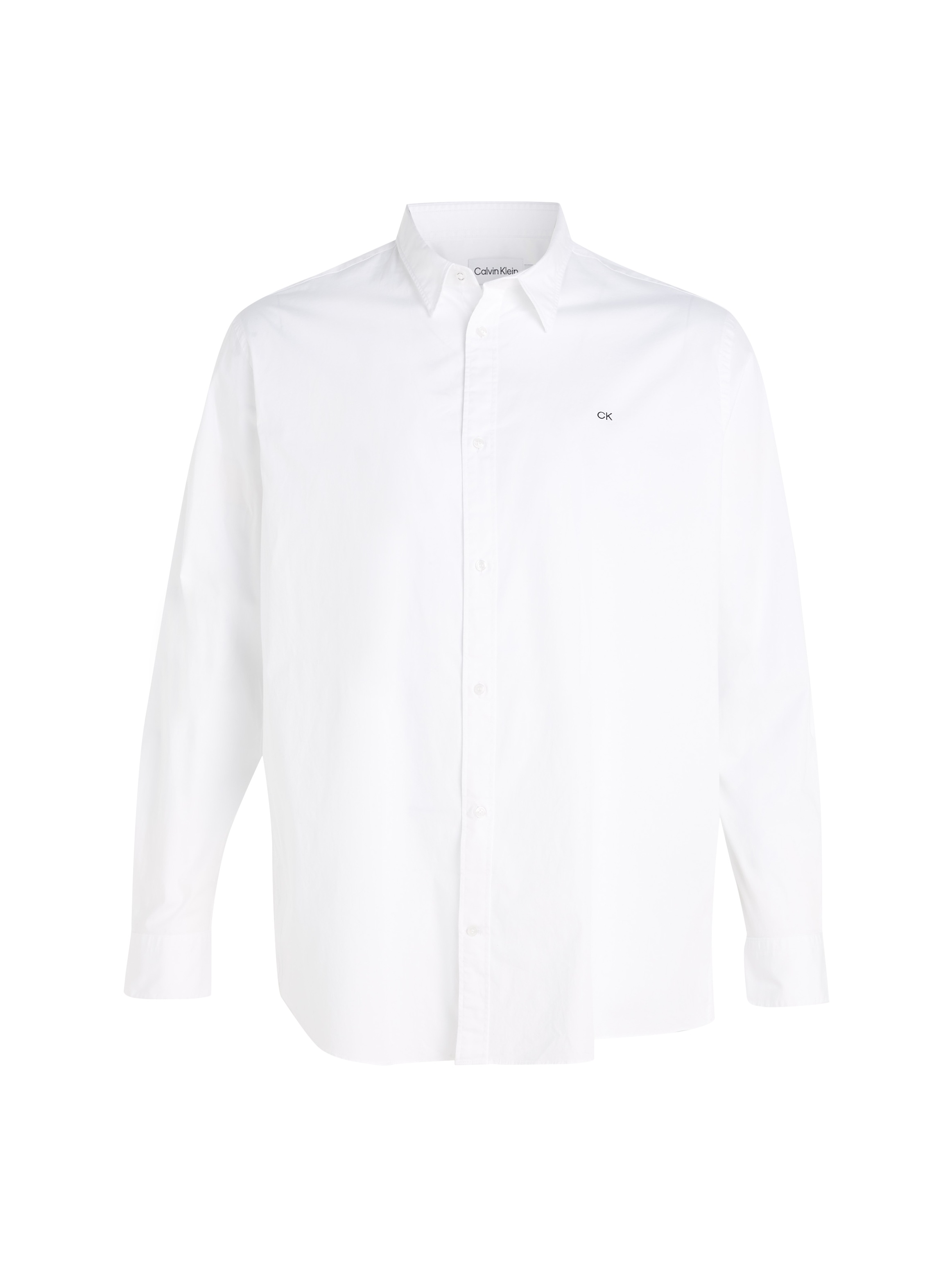 Calvin Klein Big&Tall Langarmhemd »BT_STRETCH POPLIN SLIM SHIRT«, in großen Größen mit durchgehender Knopfleiste