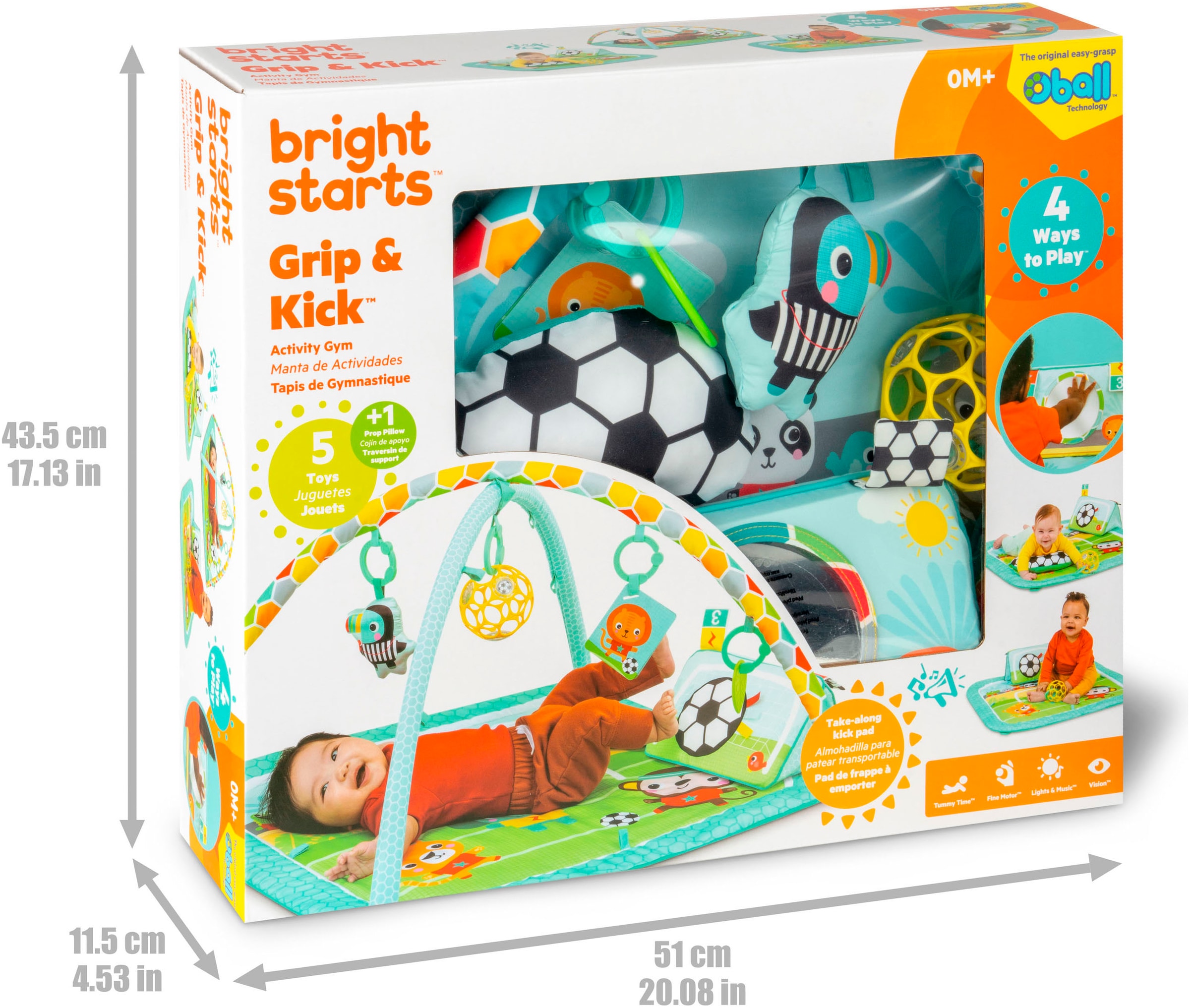 Bright Starts Spielbogen »Grip & Kick Activity Gym« mit Licht- und Soundeffekt