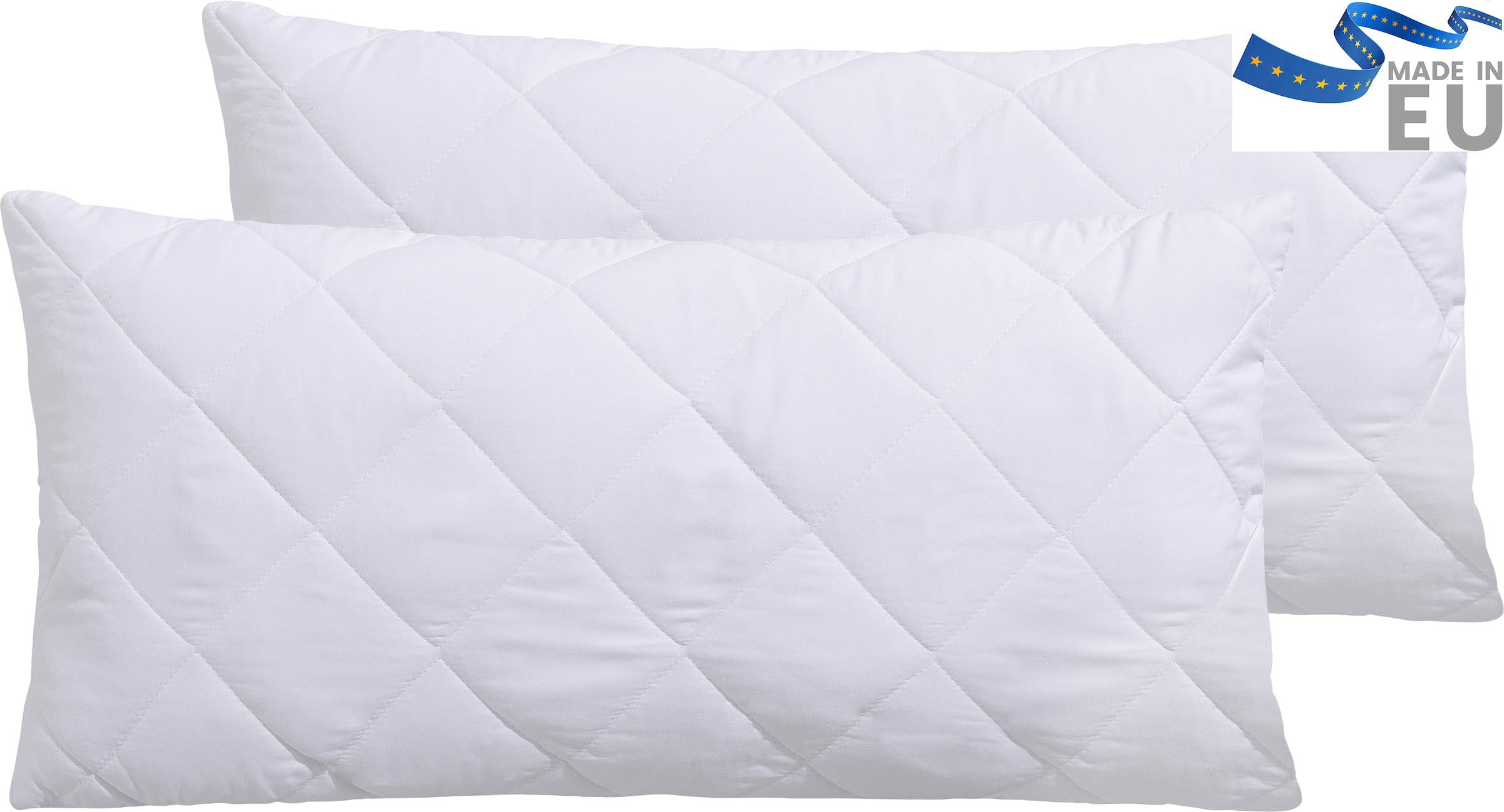 OTTO home Kopfkissen "Microlux Kopfkissen 40x80 cm, 80x80 cm" Füllung: Polyester Bezug: Polyester Spar-Set, 2-Tlg., 2 Stk. tlg. Kissen im Spar-Set