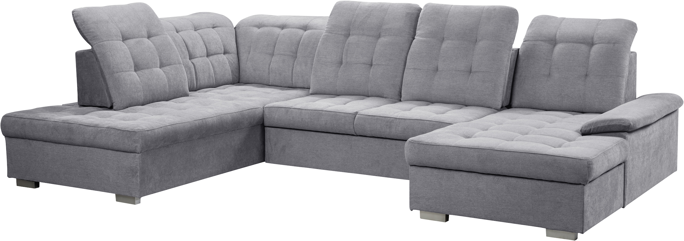 WERK2 Wohnlandschaft »Kordula-New U-Form«, Sofa in U-Form mit Schlaffunktion & Bettkasten, Schlafcouch