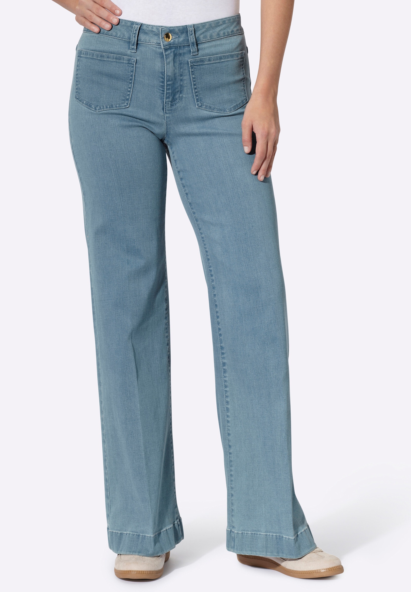 heine Bootcut-Jeans »Jeans Jeans mit Bügelfalten«