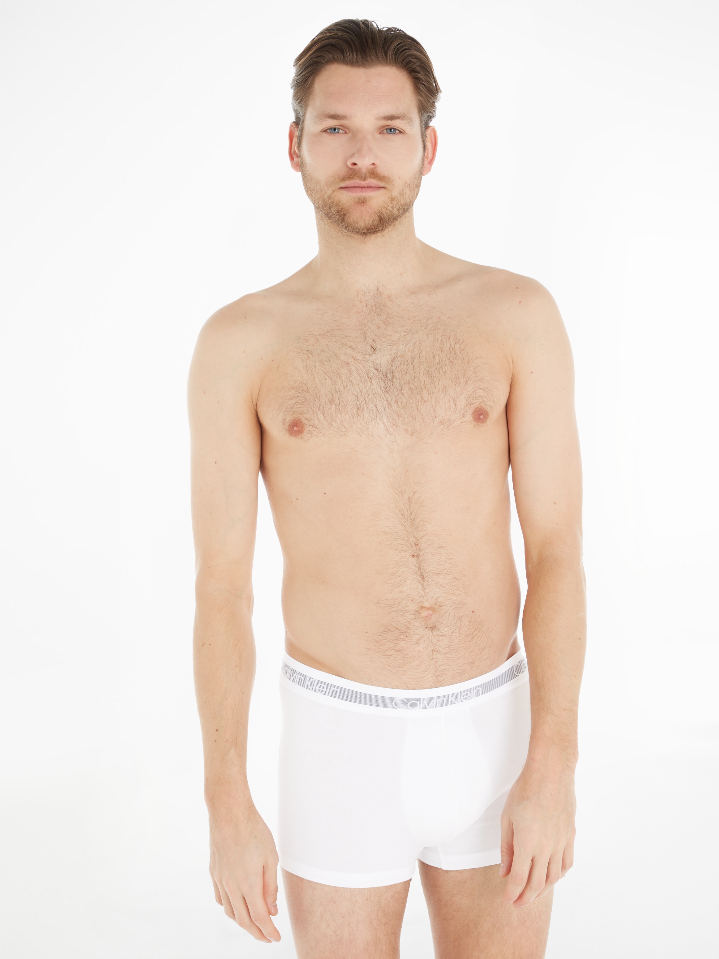 Calvin Klein Underwear Trunk »Cooling«, (3 St.), fein gestreifter Taillenbund