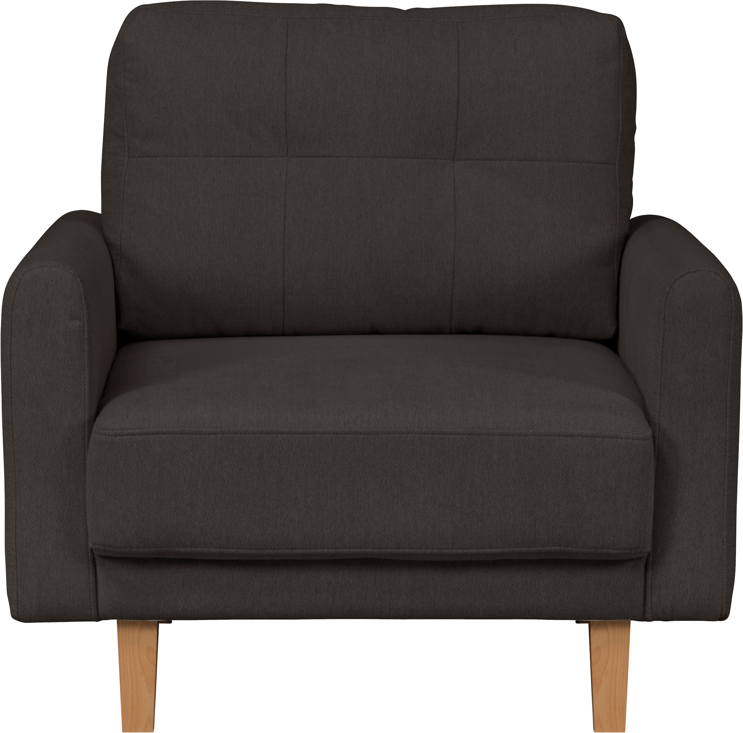 Home affaire Sessel »TRIPLO Relaxsessel mit Wellenunterfederung, Maße B/T/H: 95/100/89 cm«, Polstersessel mit Steppung im Rückenkissen, hohe Qualität