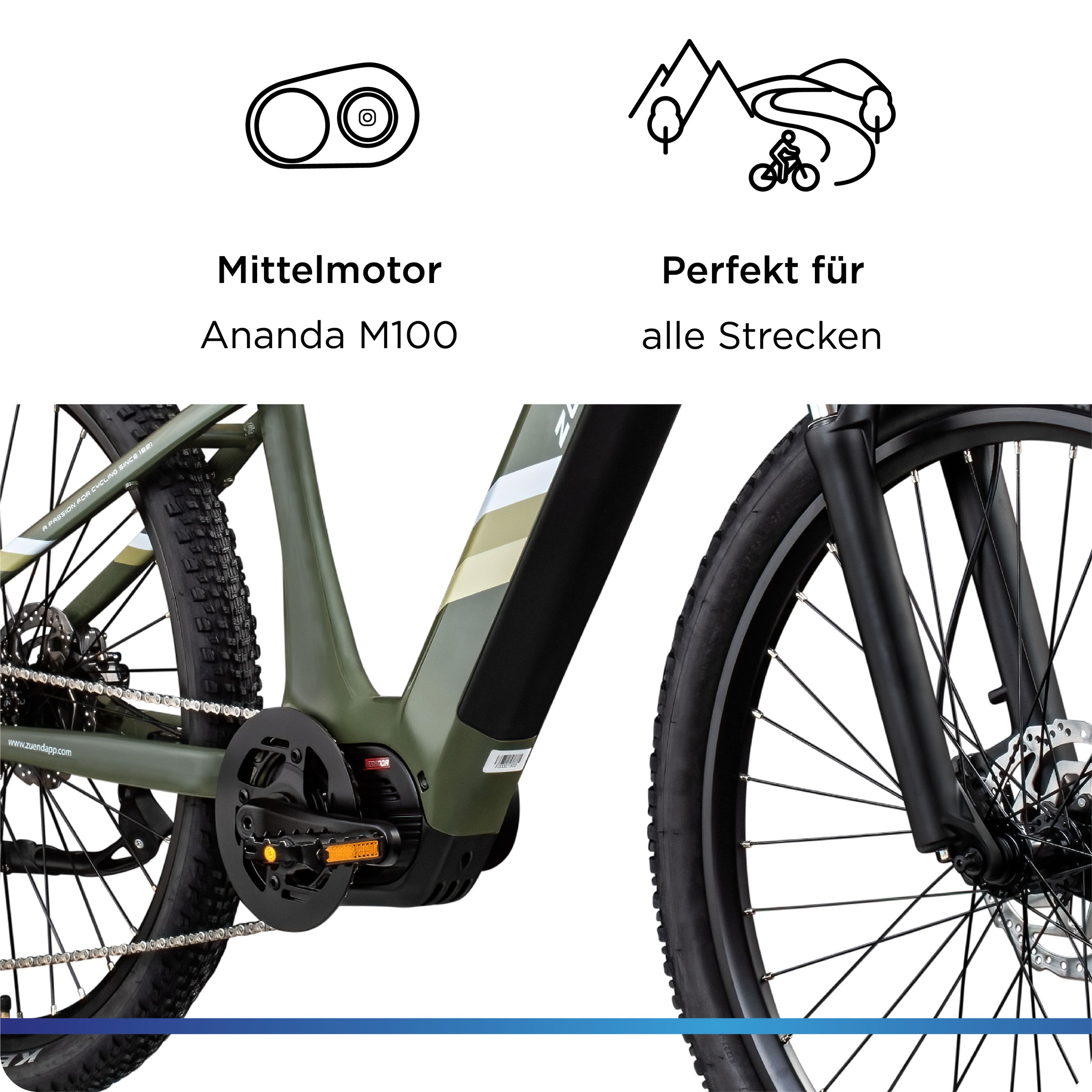Zündapp »X900« 10 Gang Shimano Cues U6020 SGS Schaltwerk Kettenschaltung Mittelmotor 250 W Pedelec, Elektrofahrrad für Damen und Herren, MTB