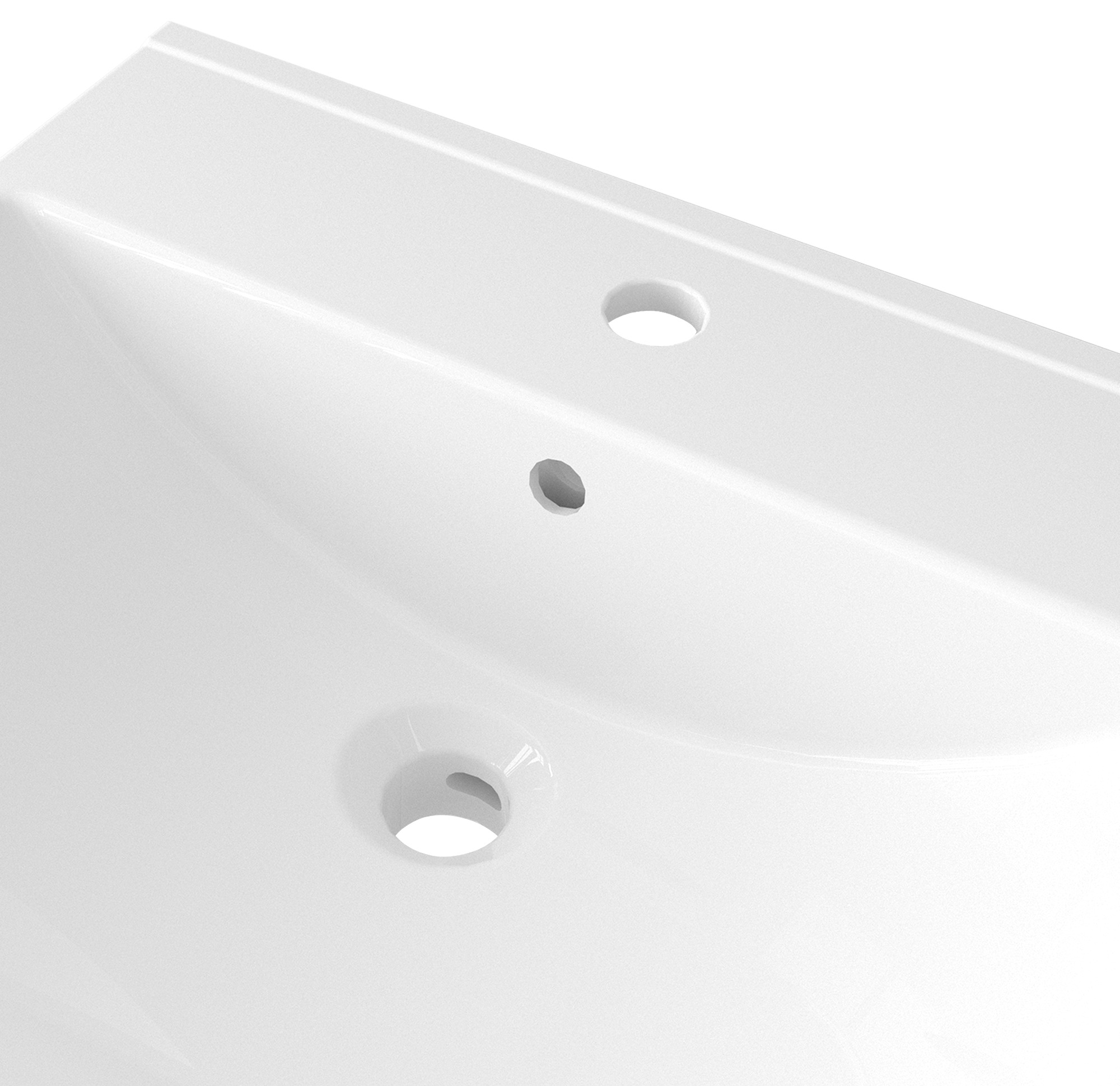 welltime Einbauwaschbecken »Trento Deluxe« Mit Nano Glasur in 51,61,81,101 und 121cm erhältlich.