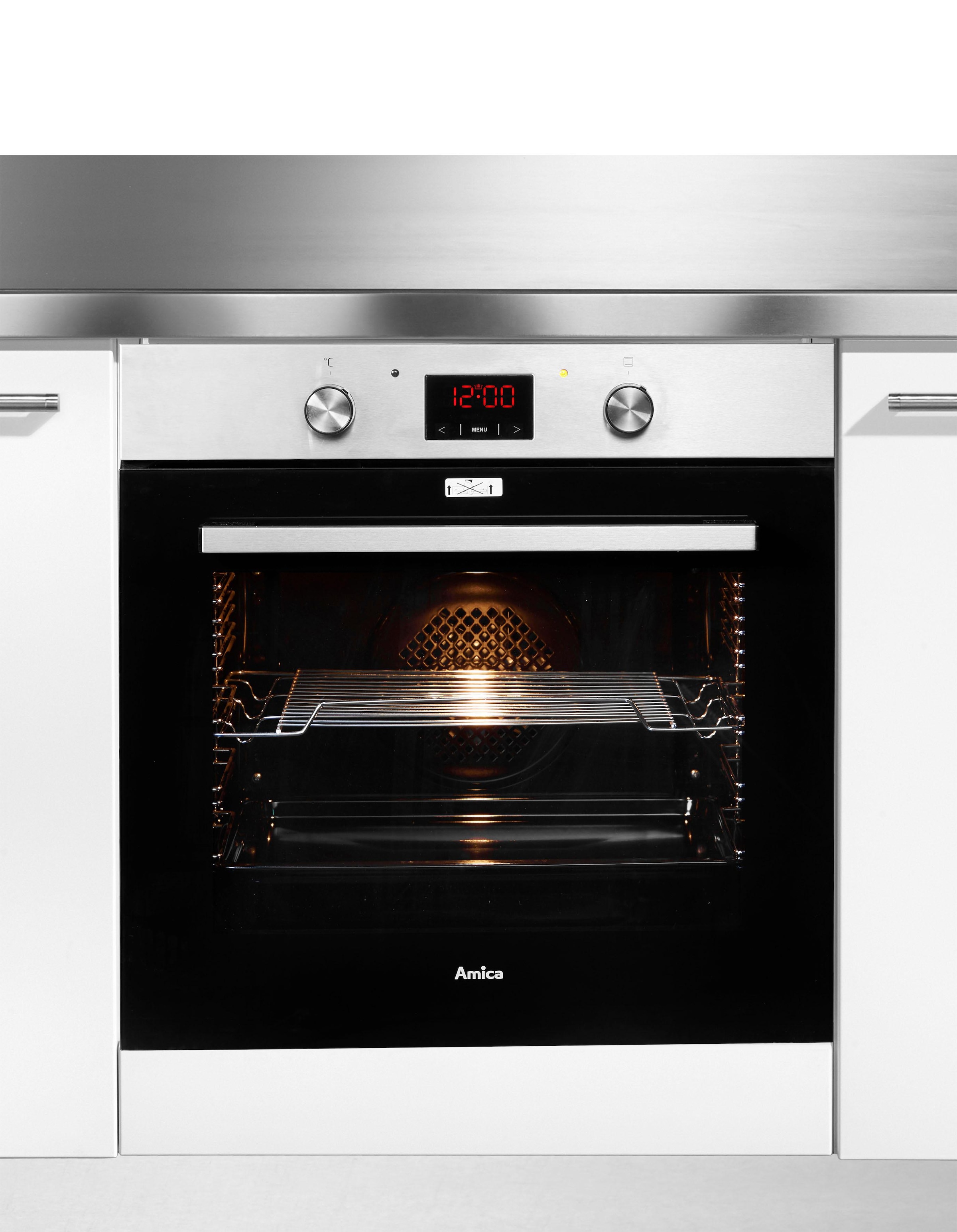 Amica Einbaubackofen  »EBX 943 630 E«, mit Teleskopauszug nachrüstbar, Simple Steam, Simple Steam