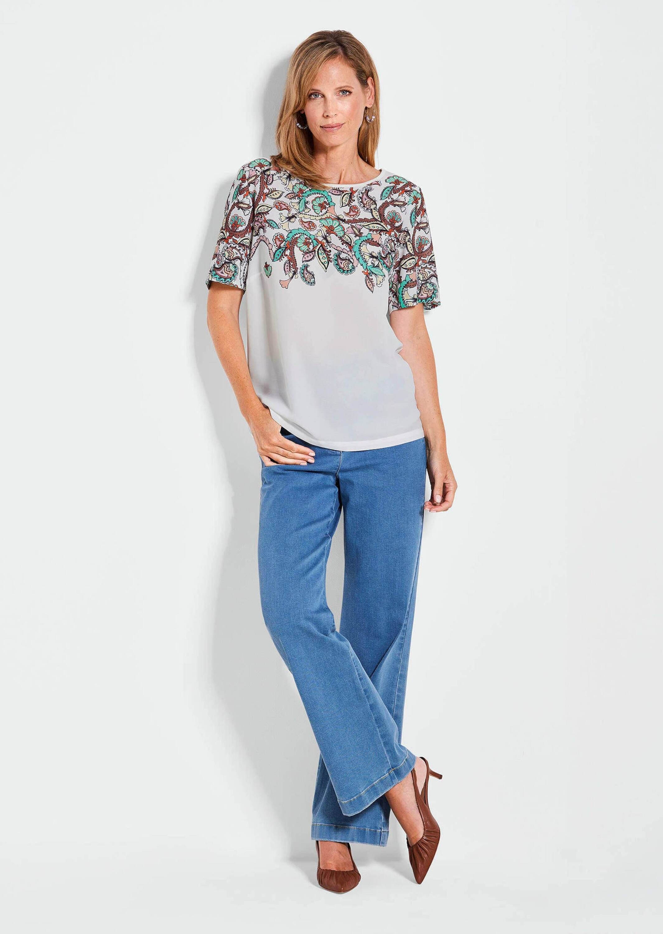 GOLDNER Kurzarmshirt »Elegantes Shirt mit Paisley-Design« Sonstige