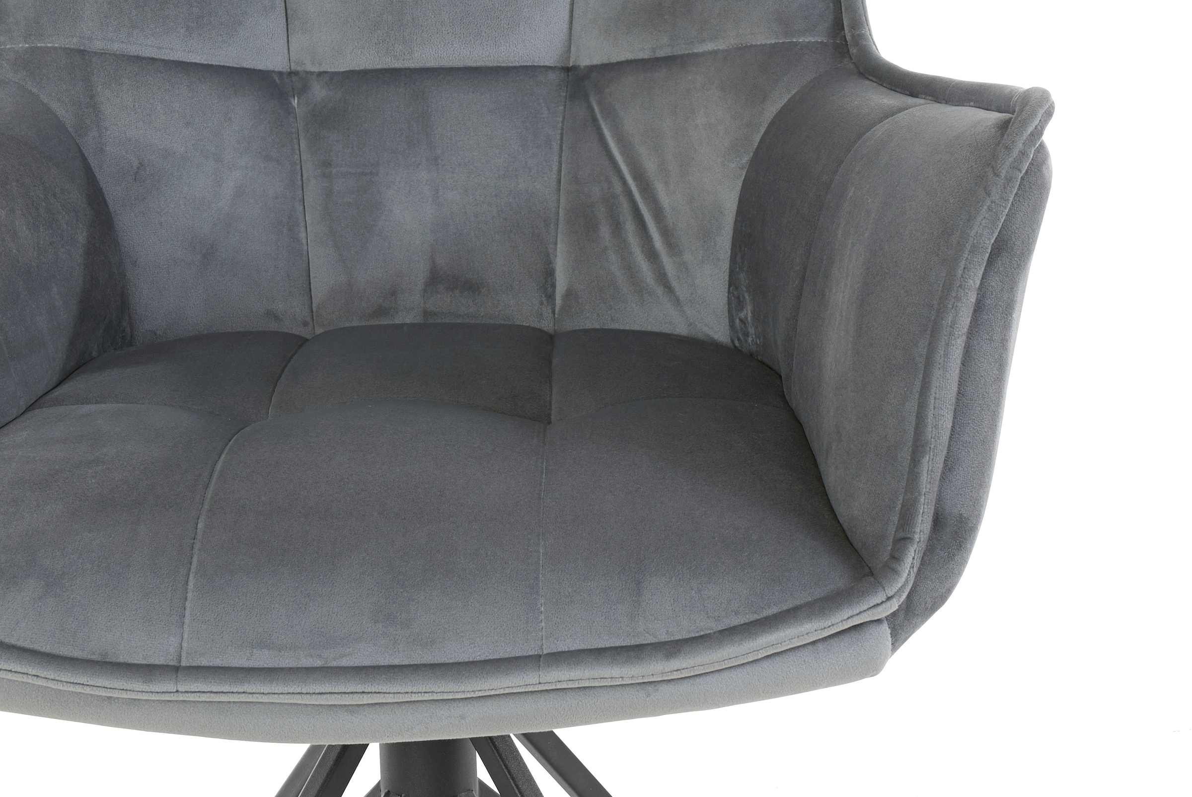 andas Esszimmerstuhl »Kilden«, 2 St., Veloursstoff, mit Sitz in Veloursstoff, schwarzes Gestell aus Metall, Sitzhöhe 48 cm