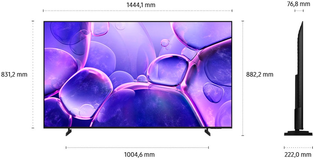 Samsung LED-Fernseher »GU65U8079FU«, 4K Ultra HD, Smart-TV, Crystal UHD, Q-Symphony, Dolby Surround Sound, Triple Tuner, Smart-Hub