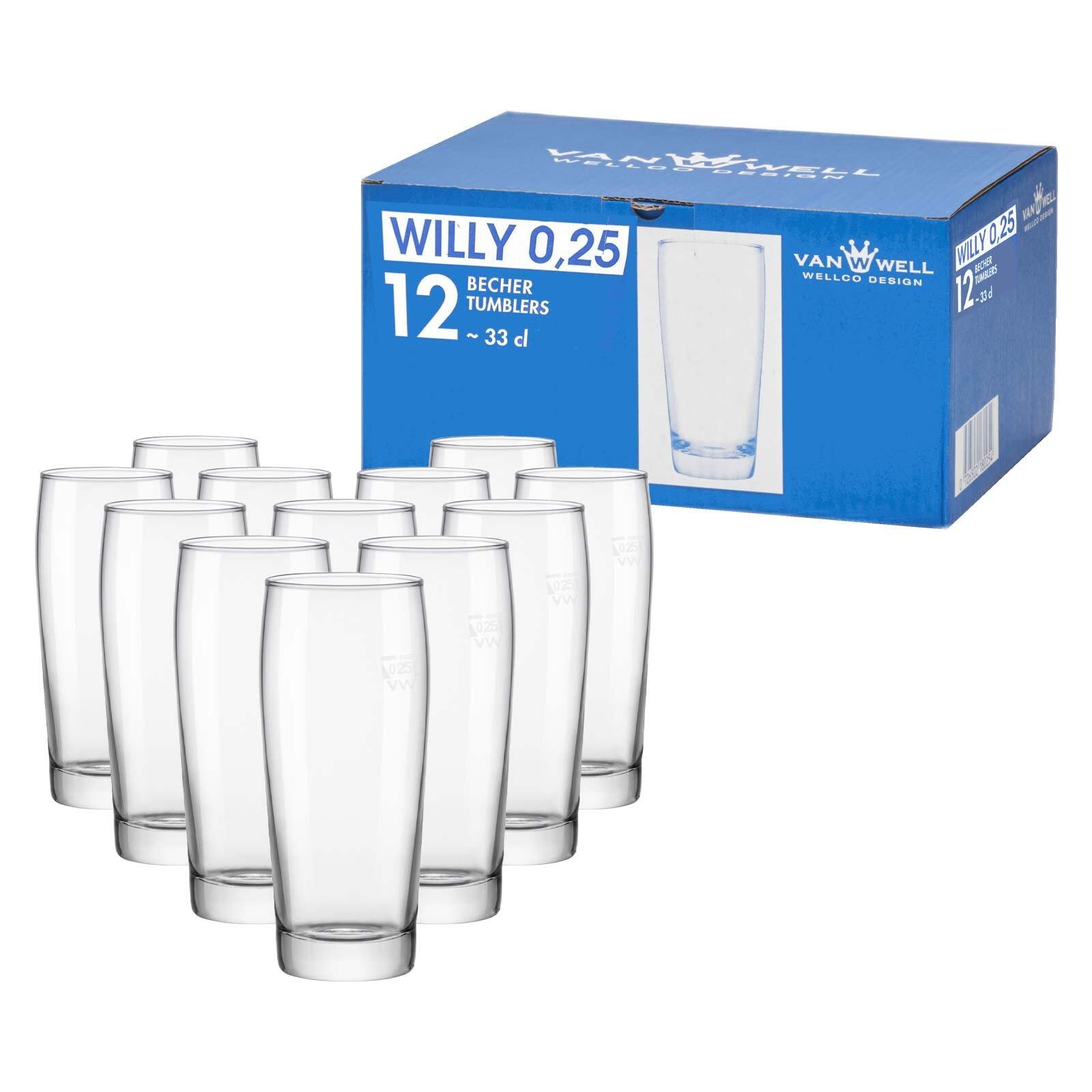 Van Well Willi Becher geeicht Willy 0,25 l 12er Set