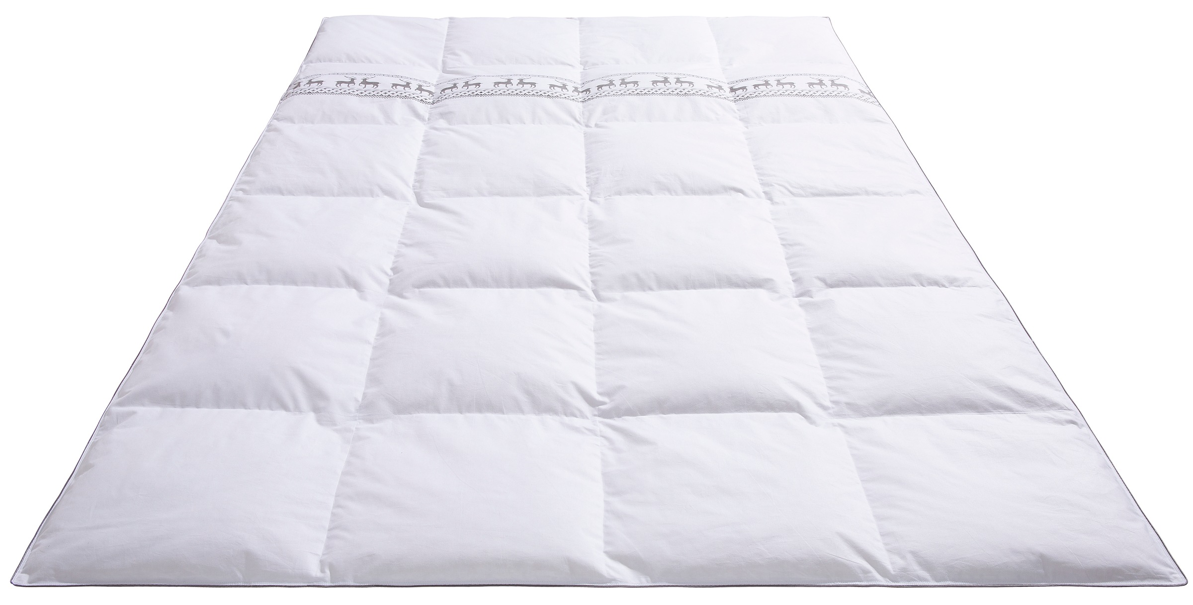 Älgdröm Feder-/Daunenbettdecke + Kopfkissen »Finja, Bettdecke 135x200 cm, 155x220 cm, Sommer, Winter,«, (Set, 1 St., Decke mit Kissen), 2-tlg., Set mit Kissen 80x80 cm, Made in Germany