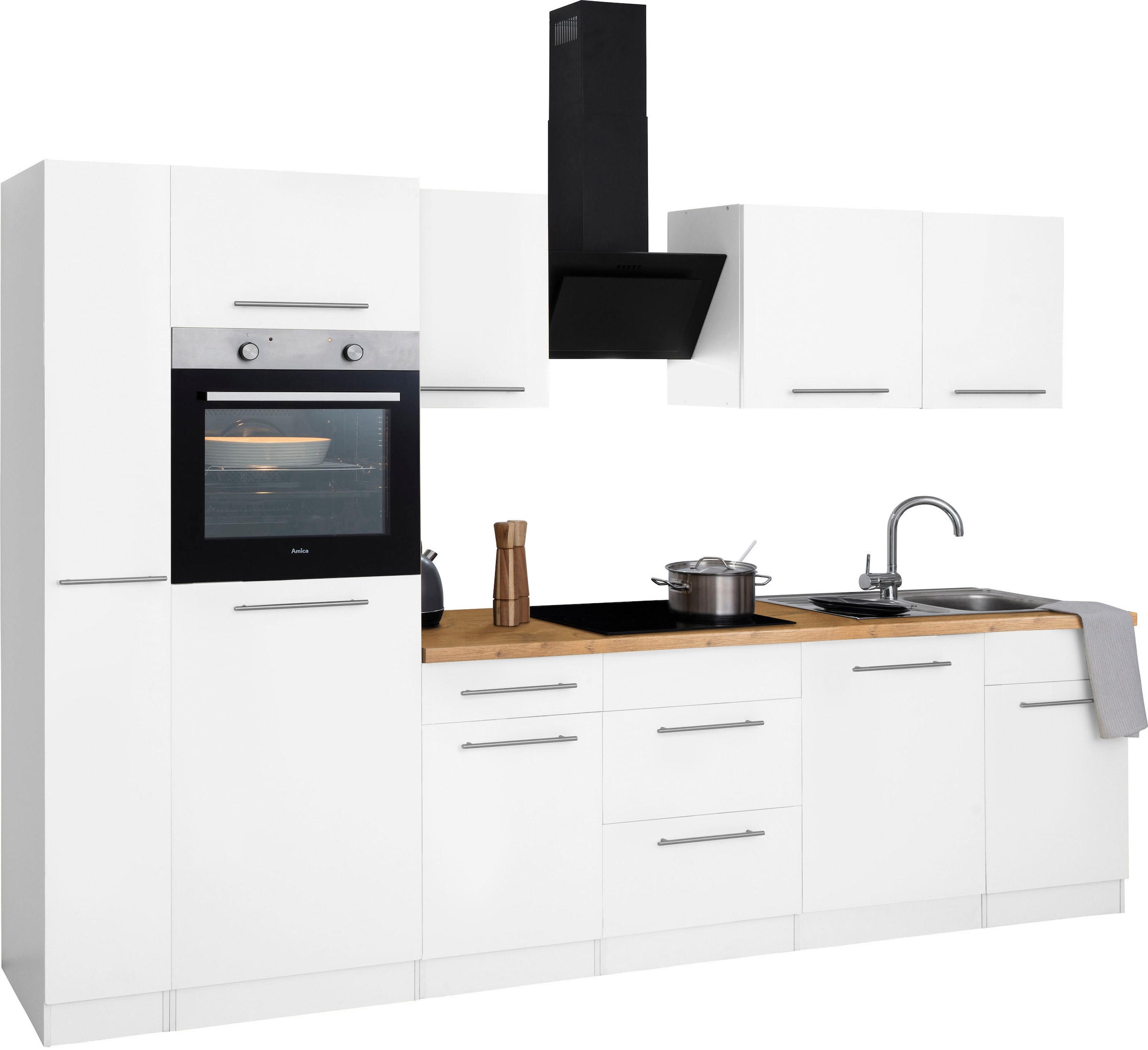 wiho Küchen Küchenzeile "Unna" ohne E-Geräte, Breite 310 cm