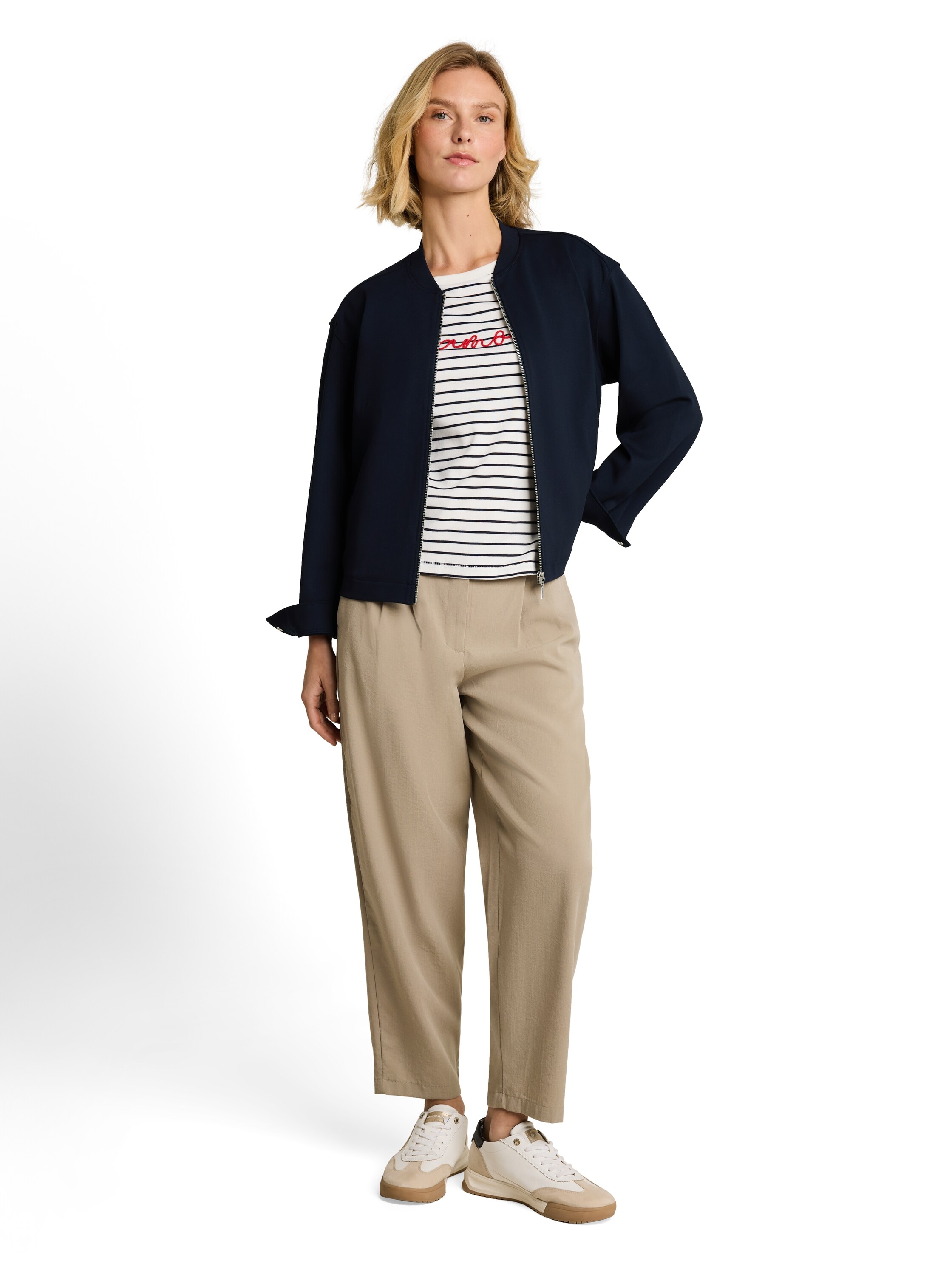 TOM TAILOR Kurzblazer Blouson mit Reißverschluss